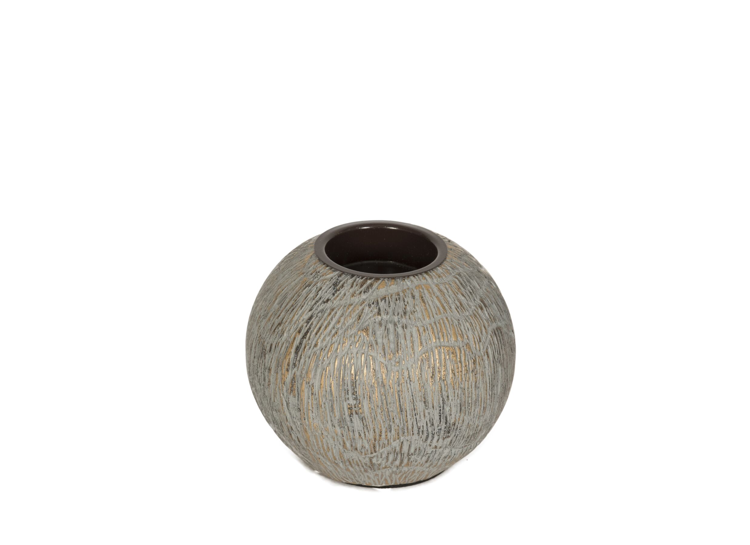 Porte-bougie San H8 - Porte-bougie San H8,5cm gris