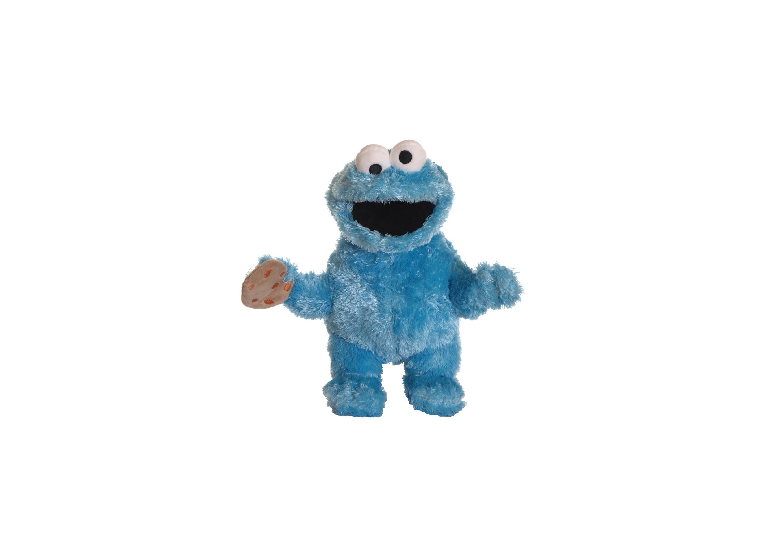 Handpop Sesamstraat Cookiemonster 33-37cm - polyester - blauw - Marionnette à main Sesame Street Cookiemonster 33-37cm - polyester - bleu