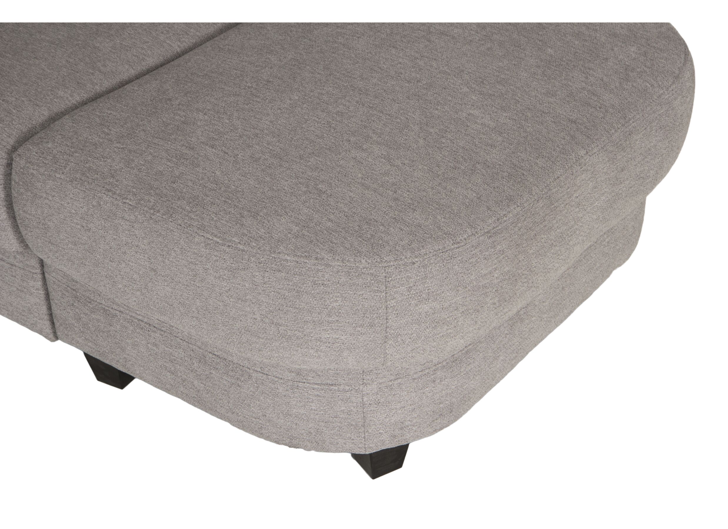 Canapé d'angle Toulouse 269x287cm - tissu - gris argent