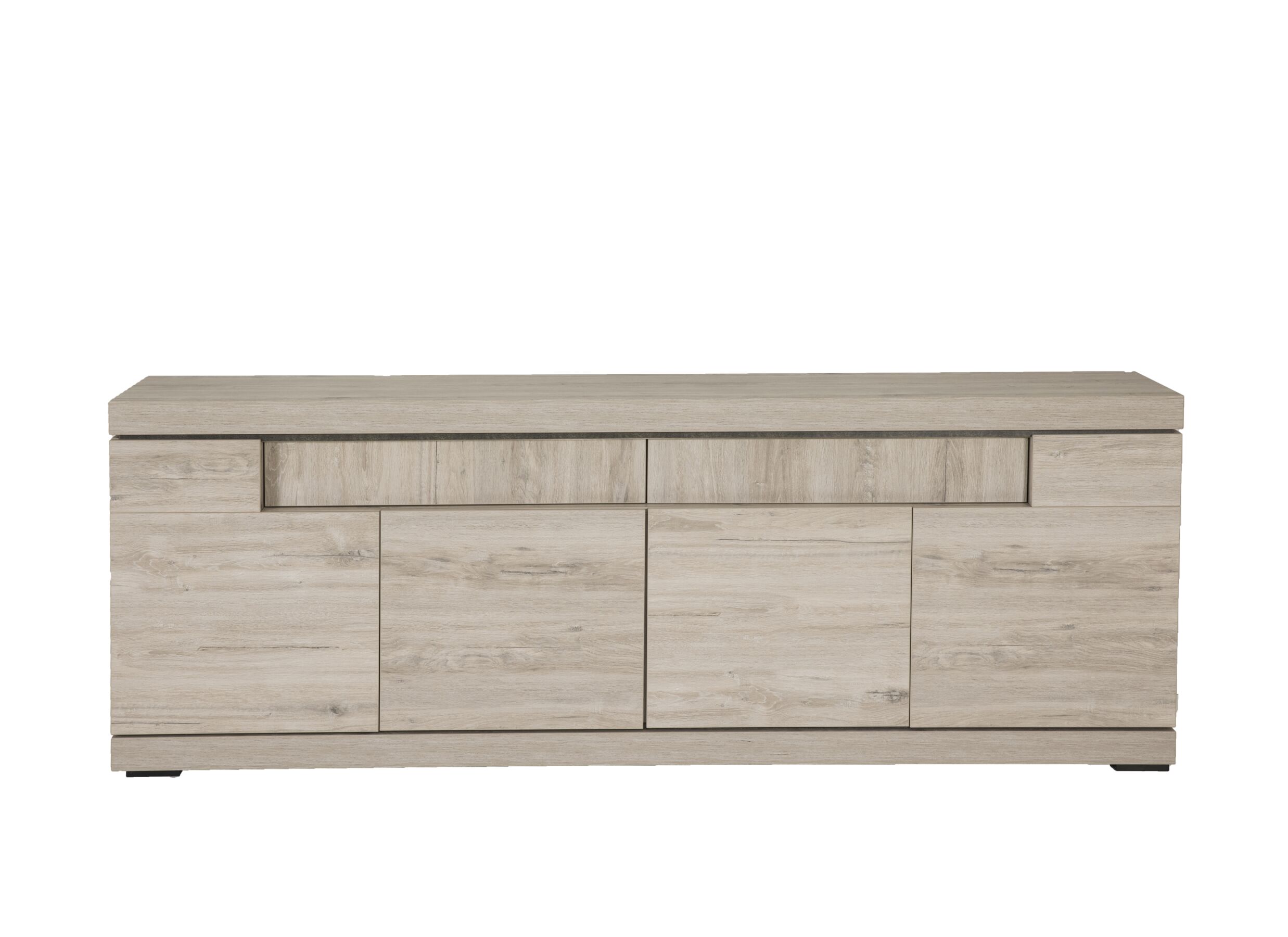 Buffet Etna 250cm - film décoratif - chêne mill & gris clair