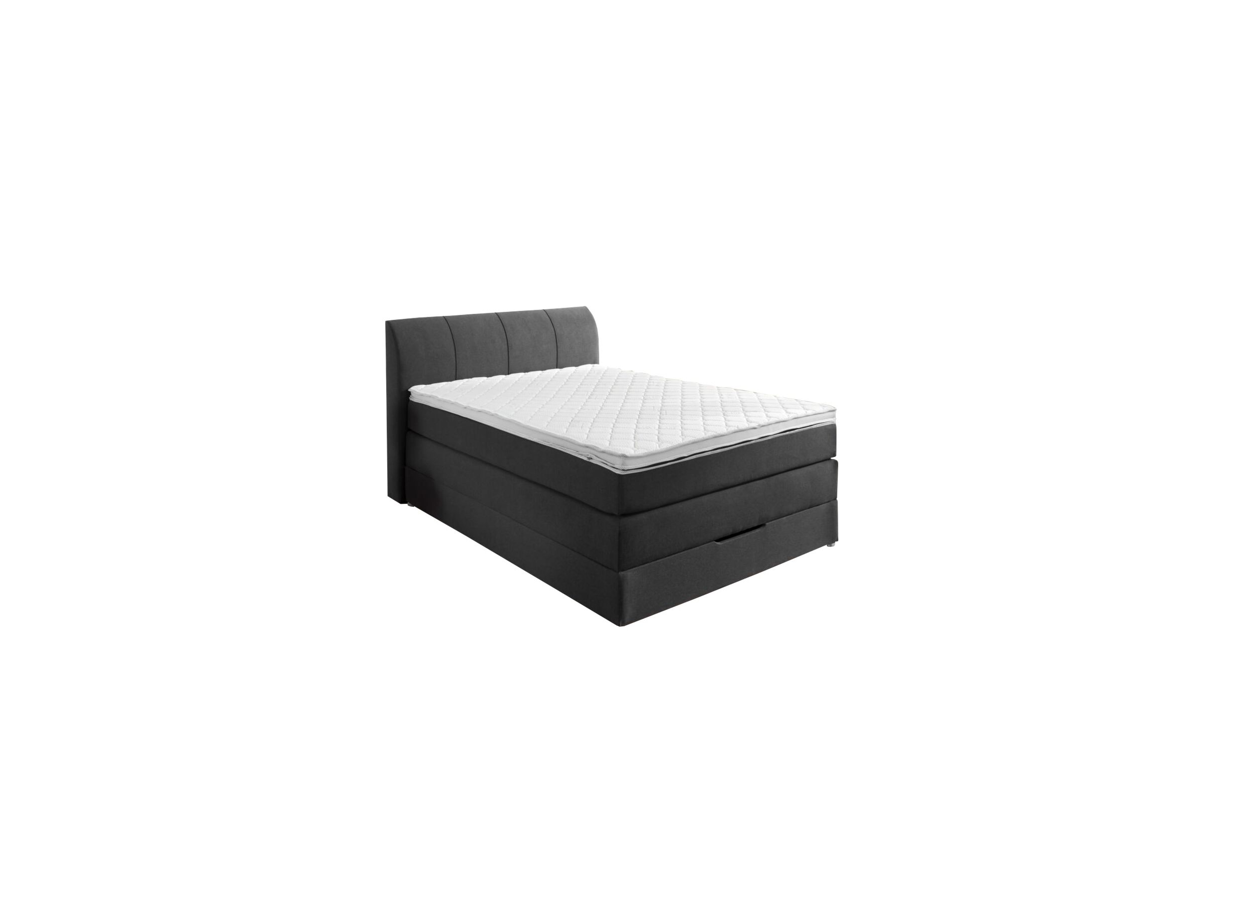 Boxspring BX1440 120x200cm - stof - antraciet met opbergruimte