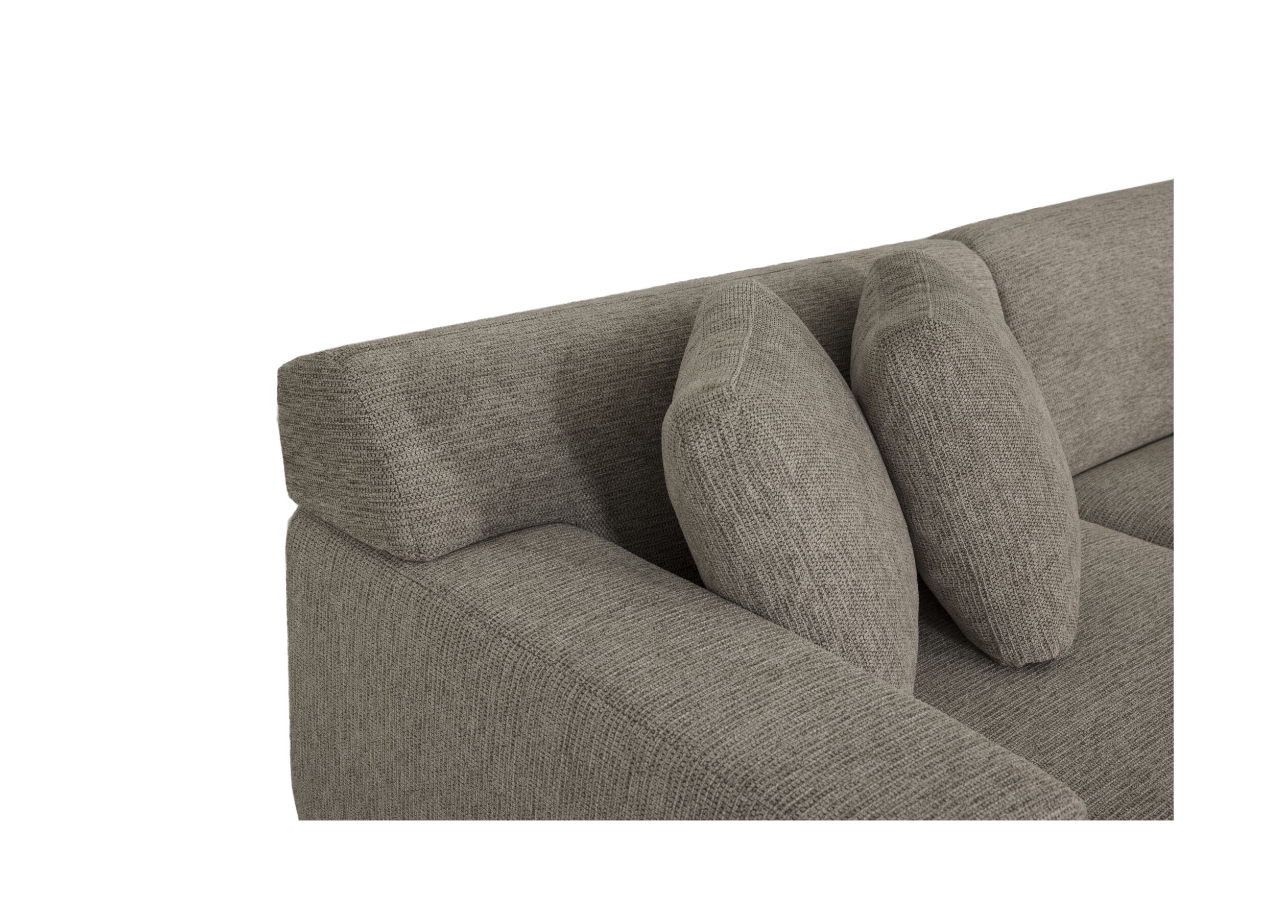 Detailfoto - Hoeksalon Kent 390x230cm - stof - grijs