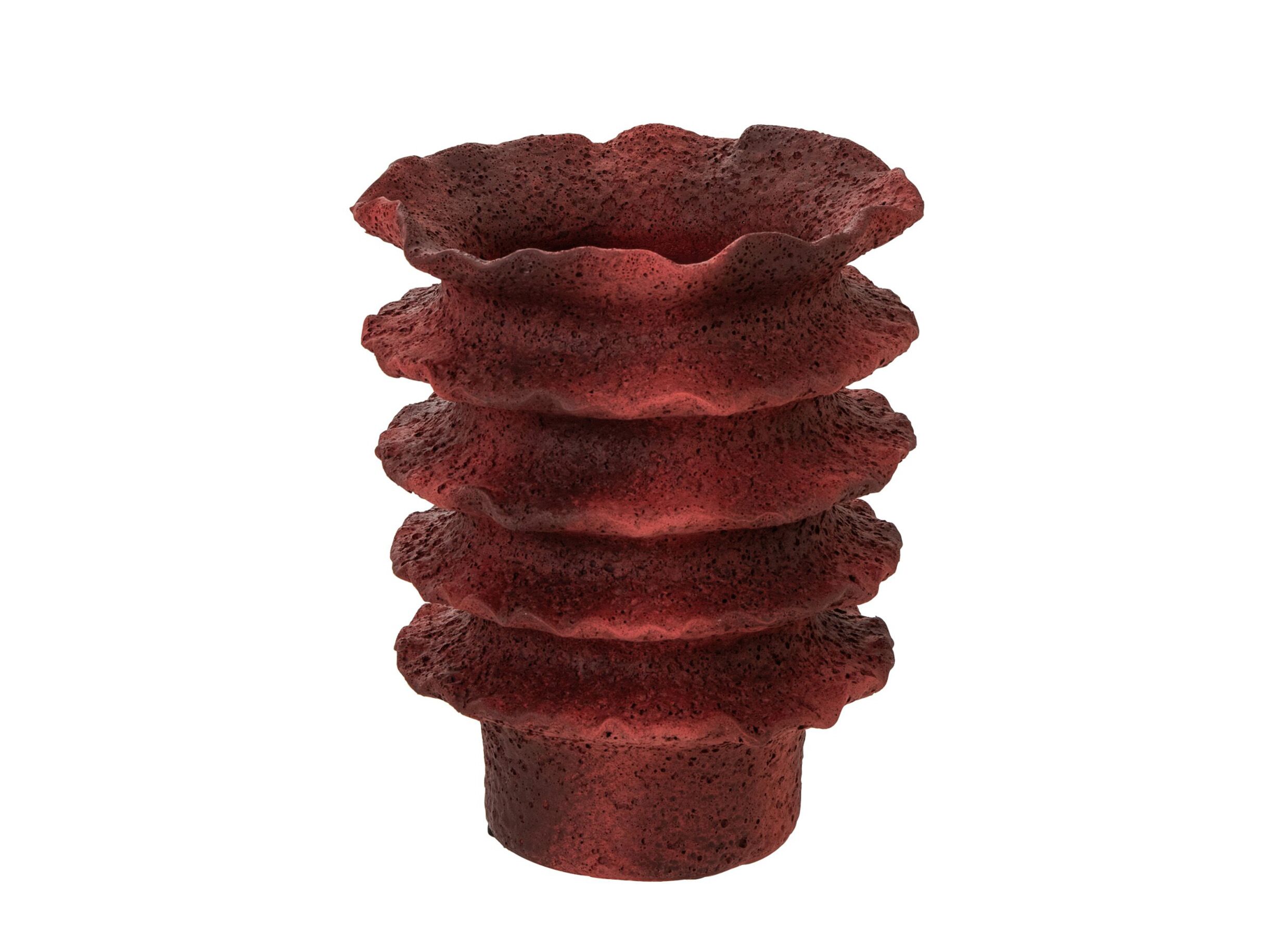 Vaas H26 - Vase H26,5cm - argile - rouge foncé