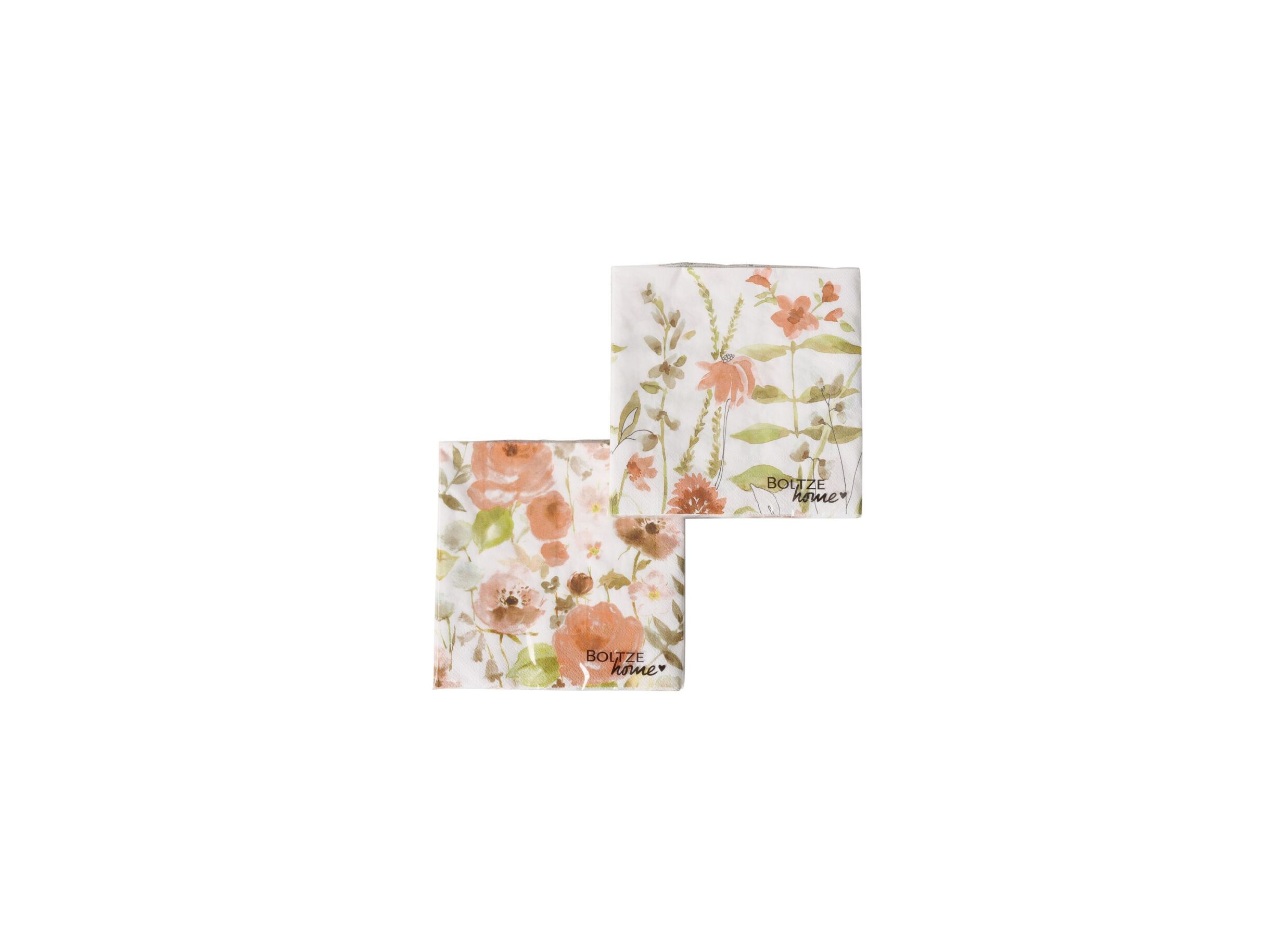 Serviette Nerine 16 - Serviette Nerine 16,5x16,5cm - papier - orange/blanc 20 pièces