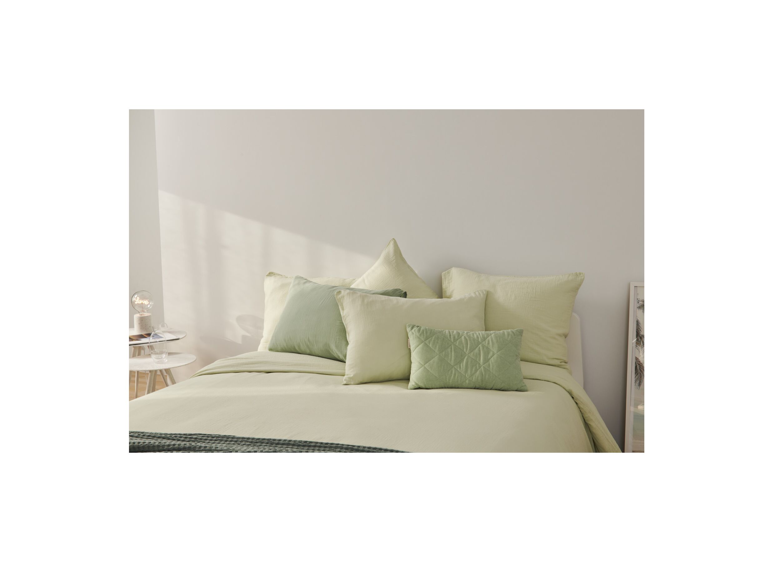 Aperçu - Housse de couette 140x200/220cm - tétra coton - vert clair