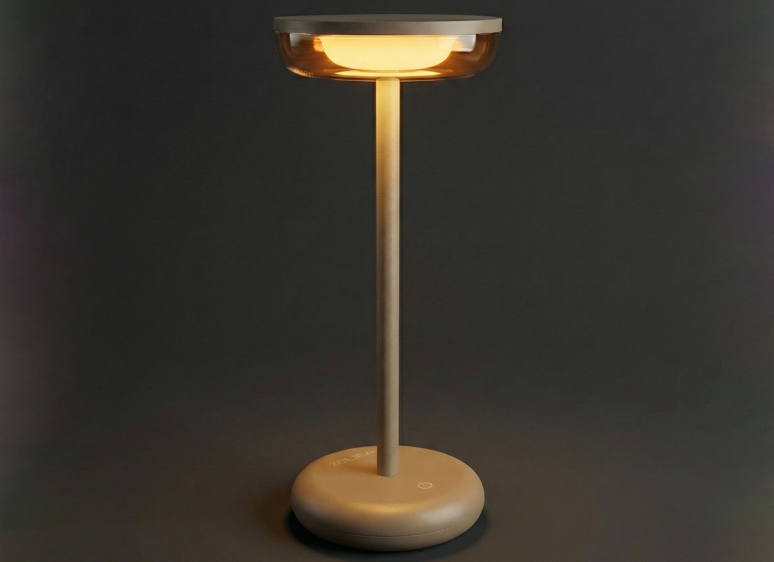Foto ambiance - Lampe de table solaire Bobbie H27 - plastique - cappuccino