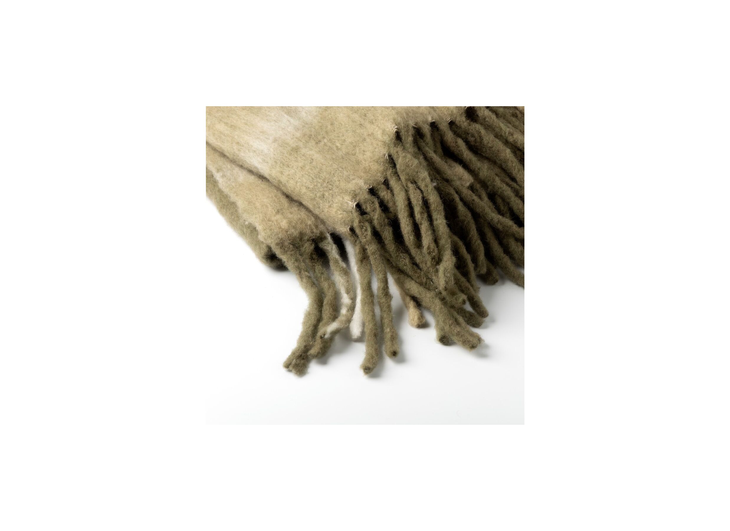 Detailfoto - Plaid Lando 130x170cm acryl/polyester/wol military olive
