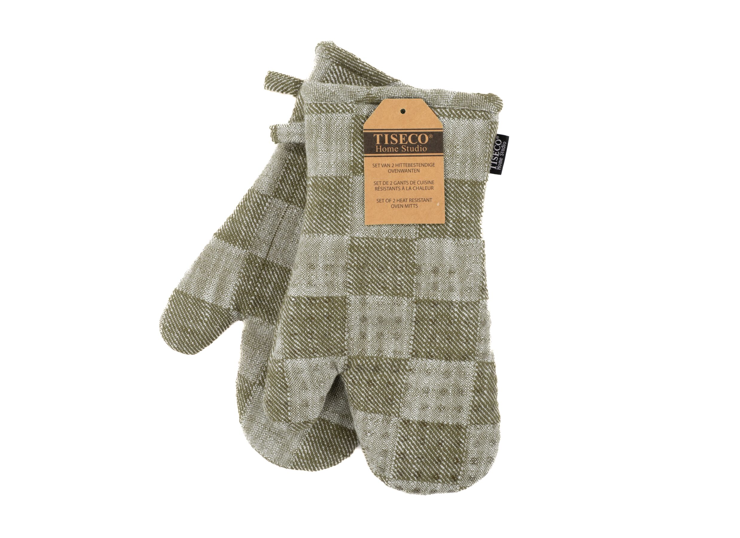 Ovenwant Harriet 18x32cm - katoen - kaki set van 2 - Gant isolant Harriet 18x32cm - coton - kaki lot de 2