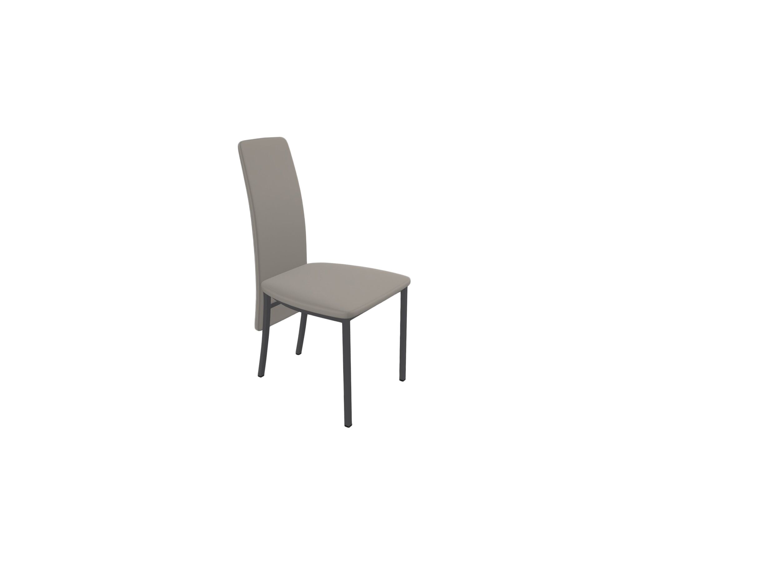 Chaise Elyn similicuir greige - Chaise Elyn 45x64x100cm - similicuir - greige