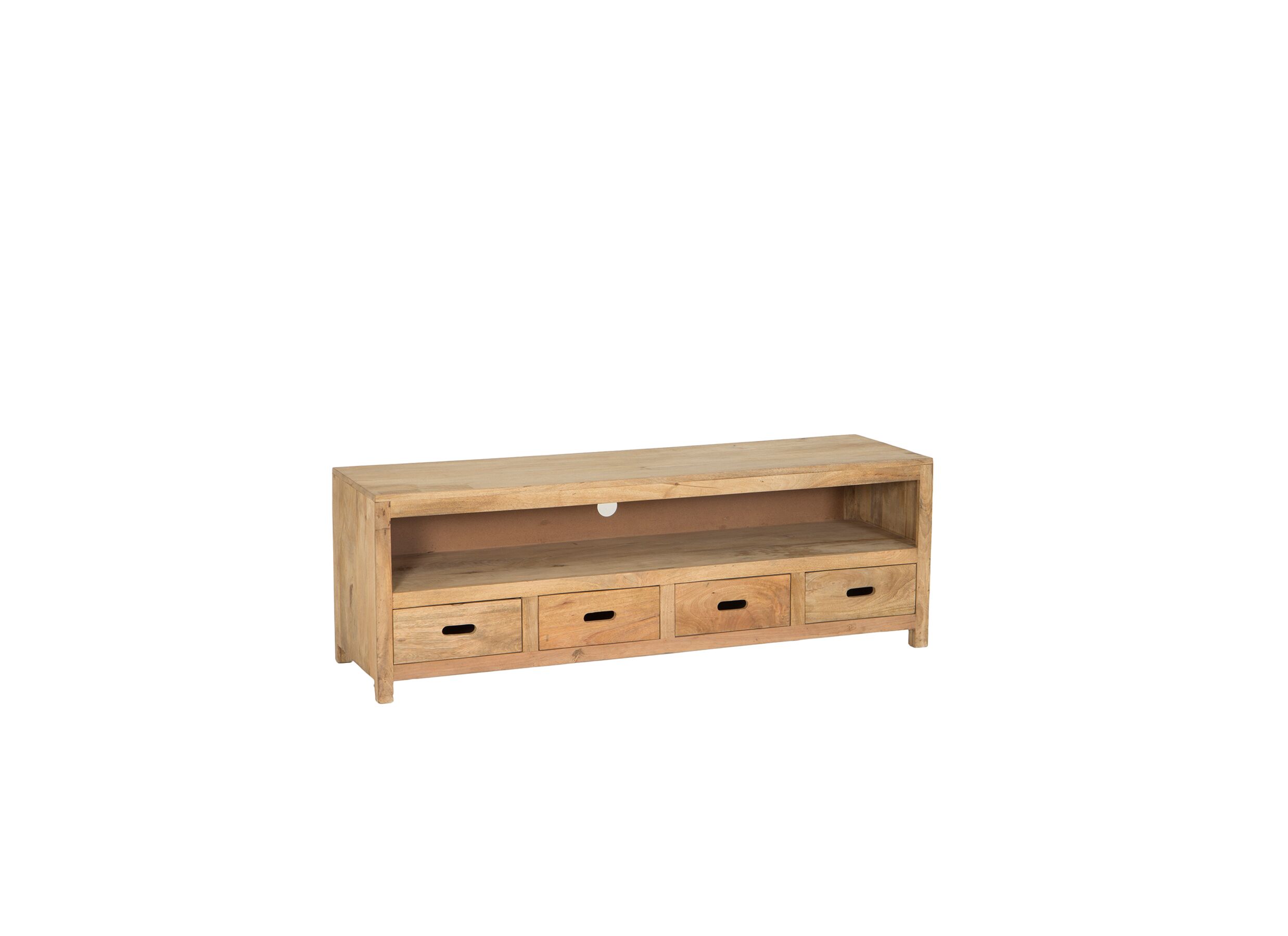 Meuble TV rustique Ploutos manguier 165cm - Meuble TV Ploutos 165x48cm - manguier massif - naturel
