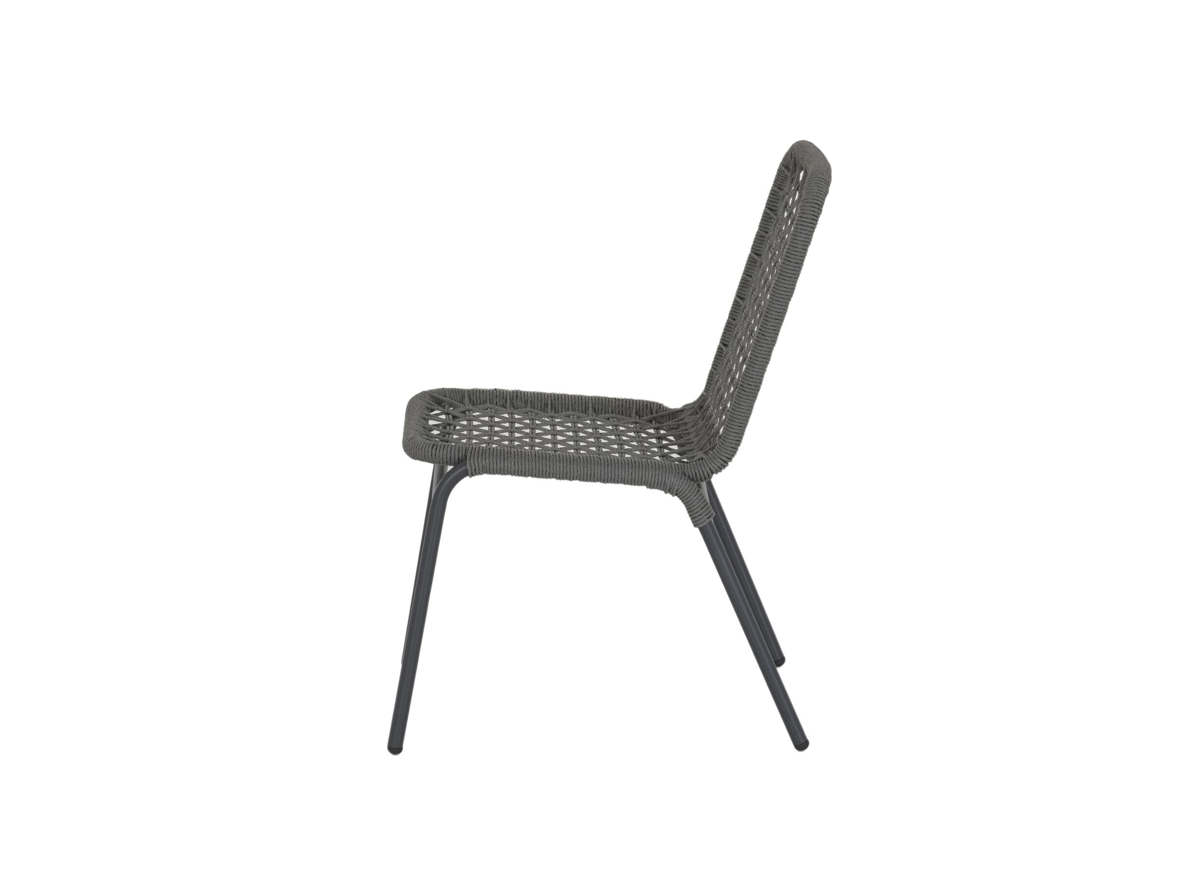 Chaise de jardin Hopi 55x61x81cm - artificial rattan - anthracite