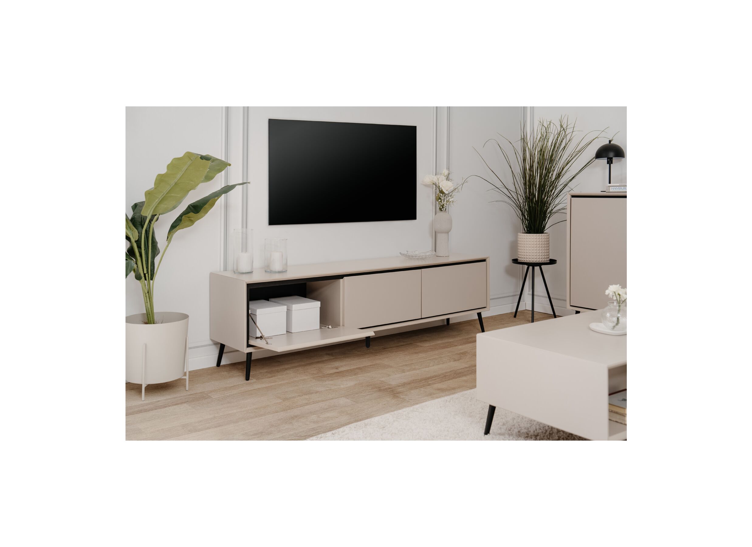 Foto ambiance - Meuble TV Arona 175cm - melamine - capuccino