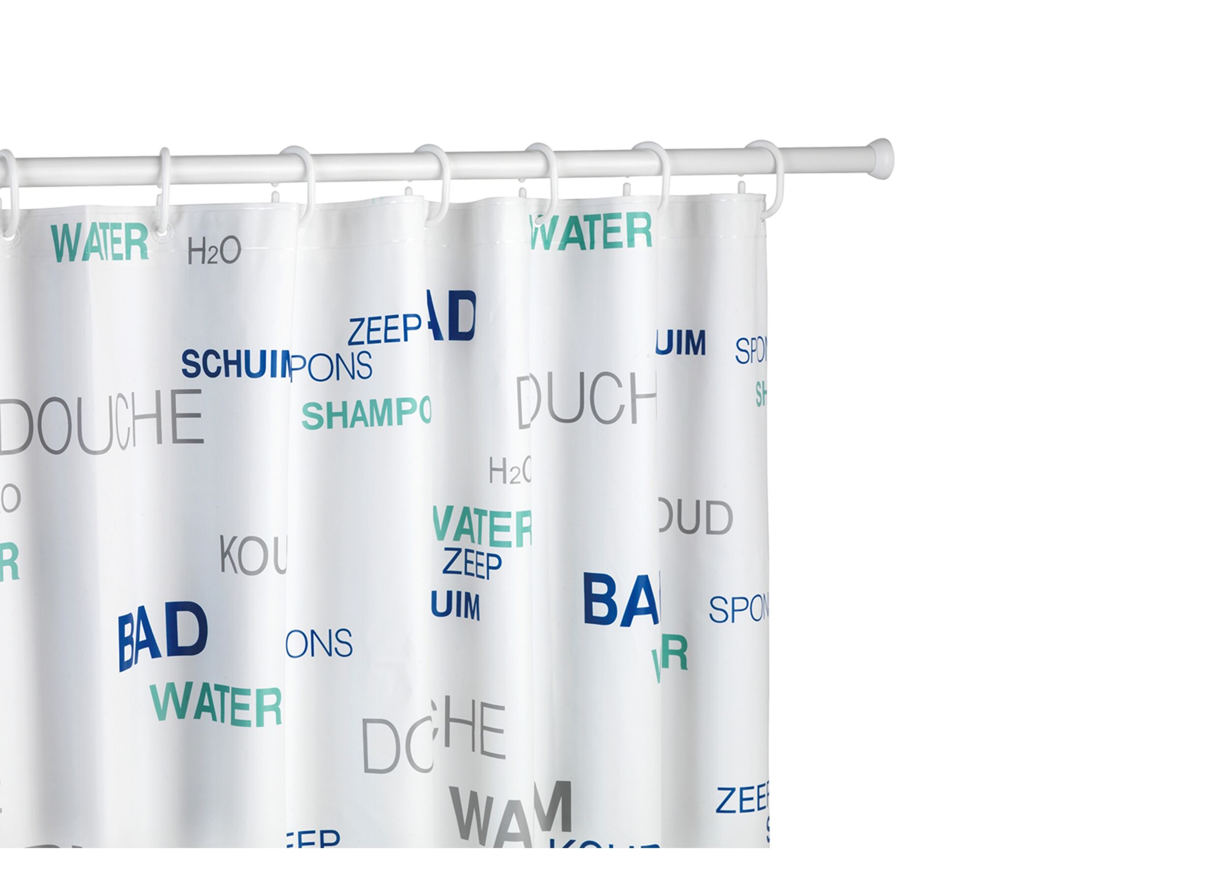 Barre de douche 70/115cm blanc - Barre de douche 70/115cm blanc