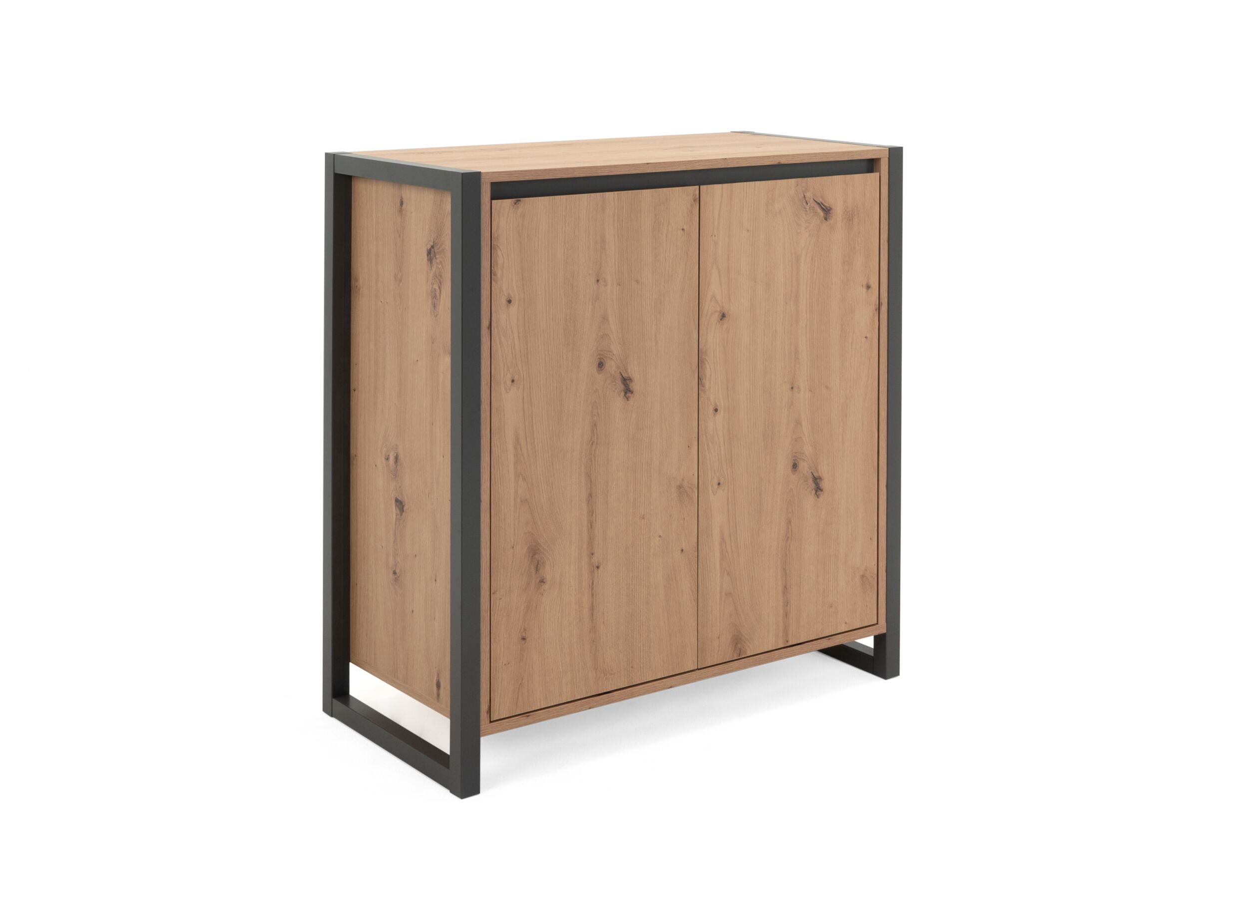 Commode Denver 80x88x40cm - decor - artisanale eik & anthraciet