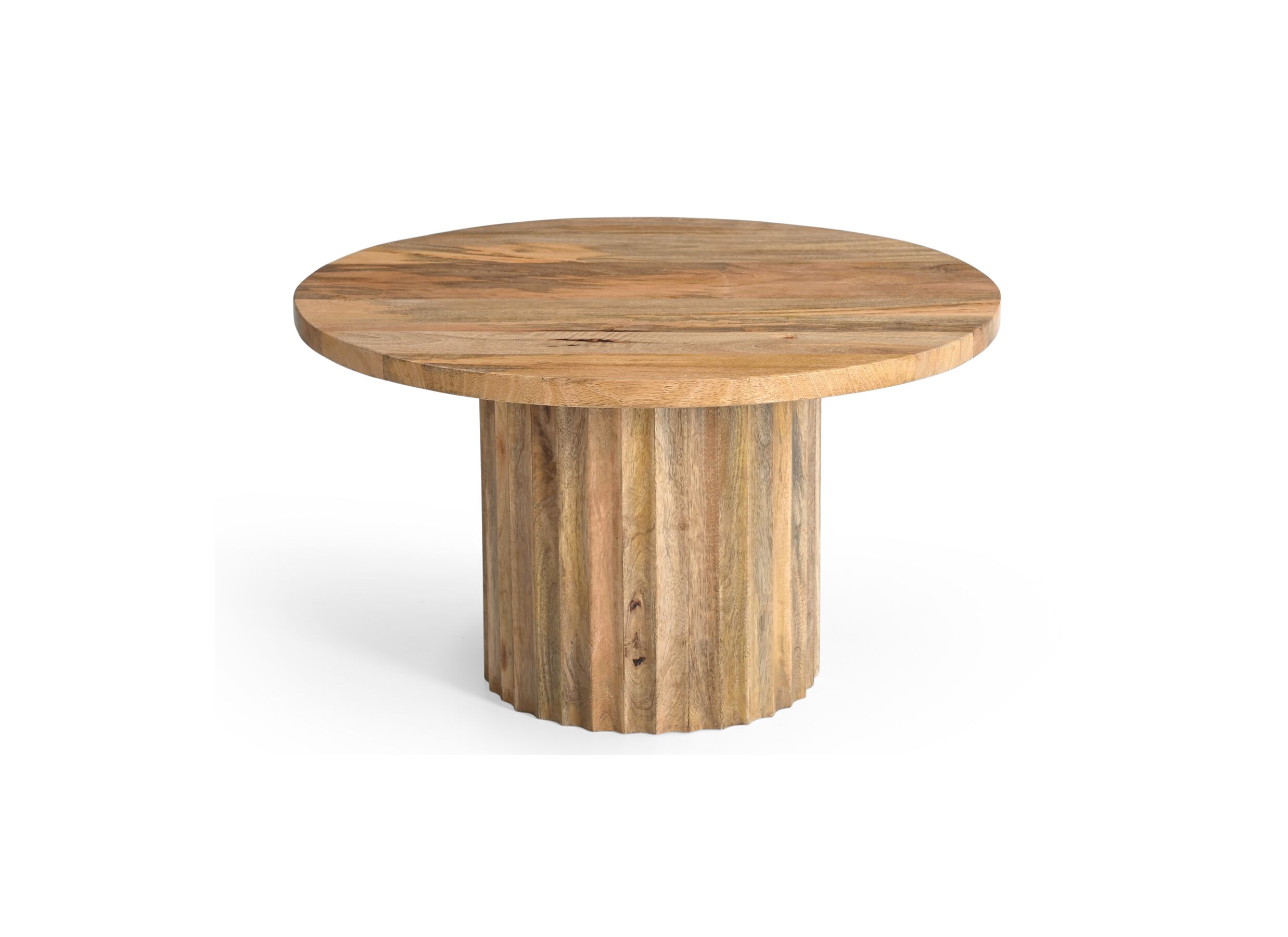 Table basse Zephyra mangue solide rond lot de 2