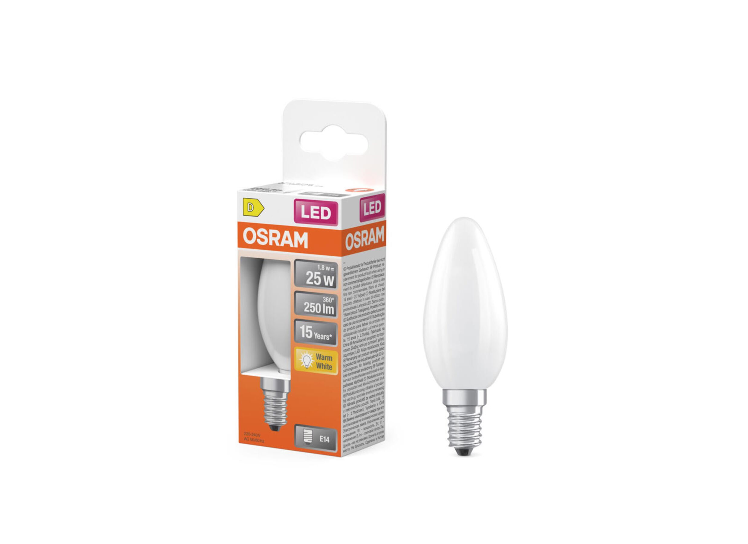 Opstelling - Ledlamp Kaars 1,8W E14