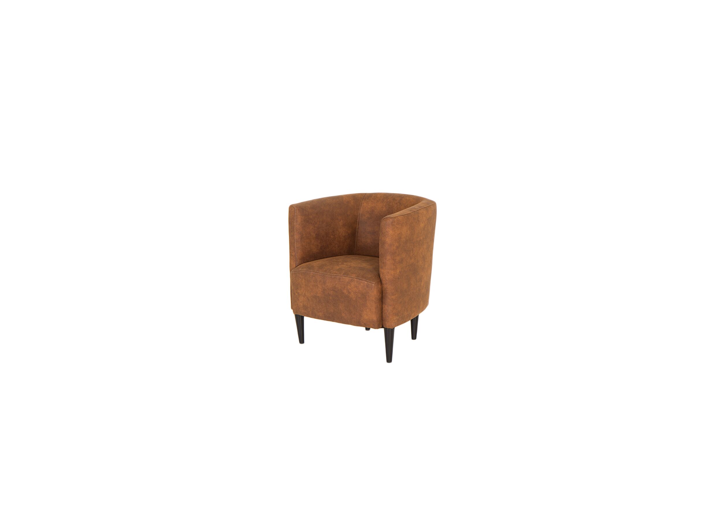 Fauteuil Navarra 69x66x75cm - tissu - cognac