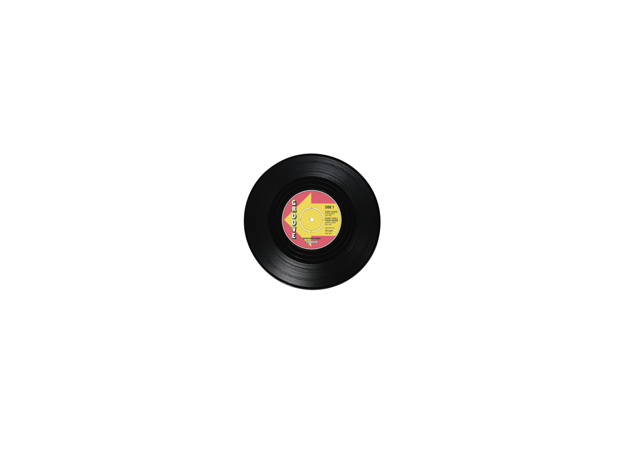 Detailfoto - Onderzetters voor glazen Vinyl Ø11cm set van 4