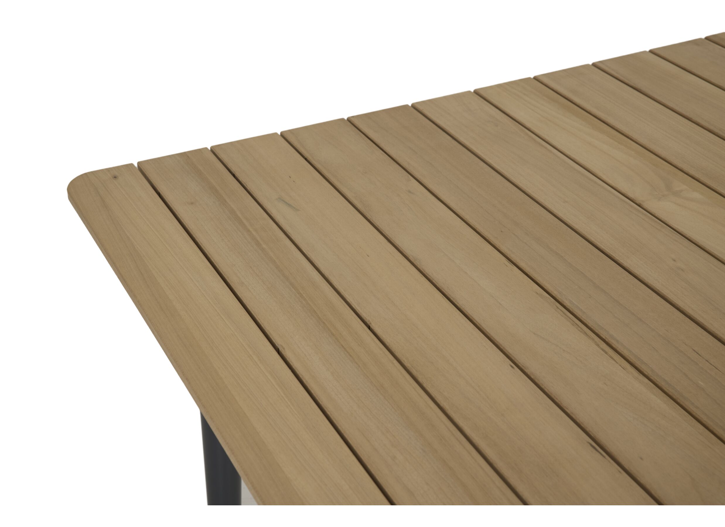 Detail - Table Brisk 220x100cm - teck massif & aluminium - naturel