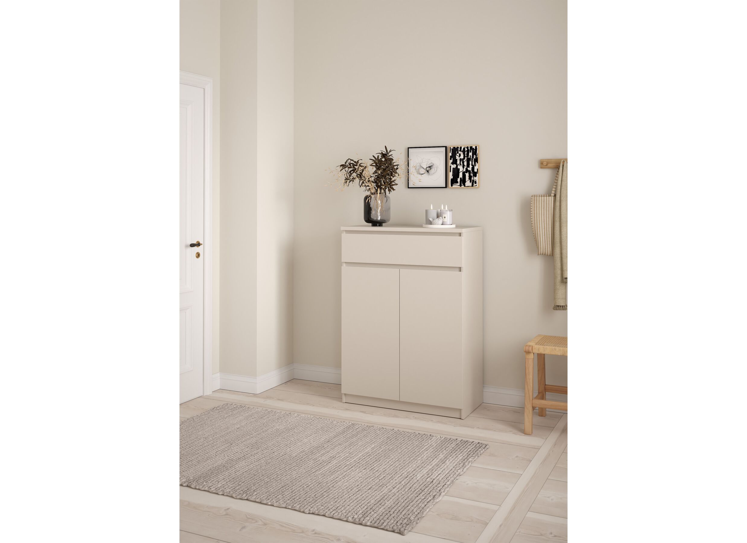 Foto ambiance - Armoire à chaussures Naia 80x40x111cm - décor - cashmere