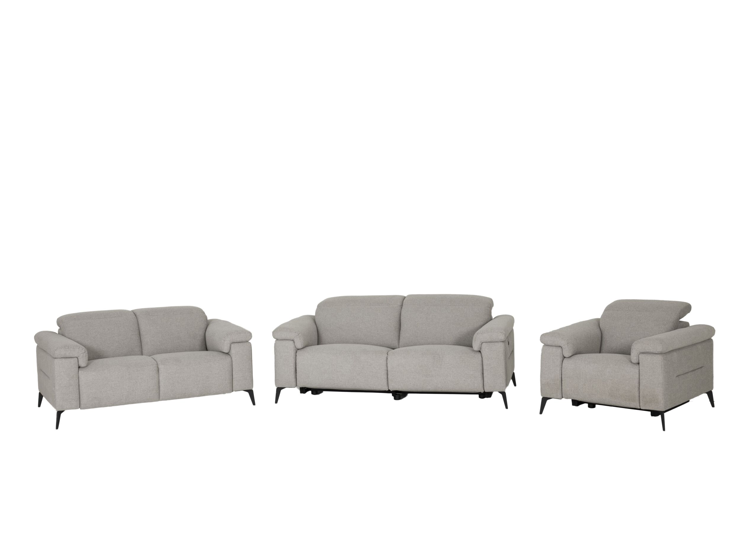 Canapé Funk 3+2+1 places tissu gris avec - Canapé Funk 3+2+1 places - tissu - gris avec rélax