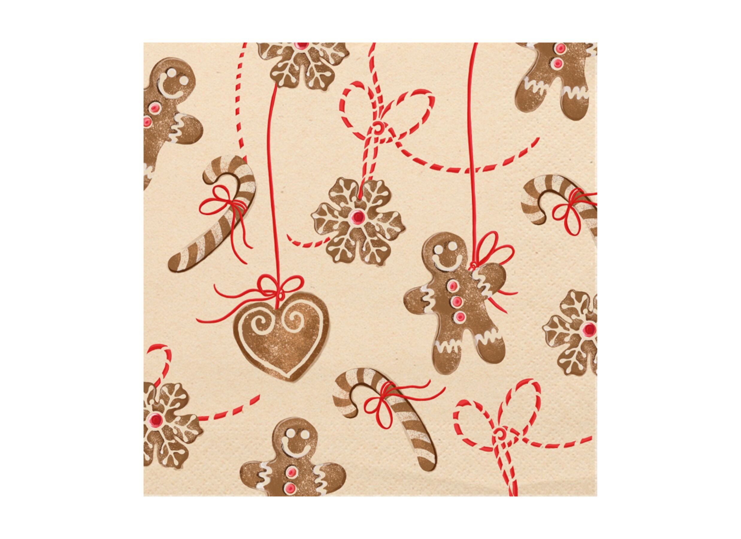 Hoofdfoto - Serviette Bakery 33x33cm - papier - multicolor - 20 stuks
