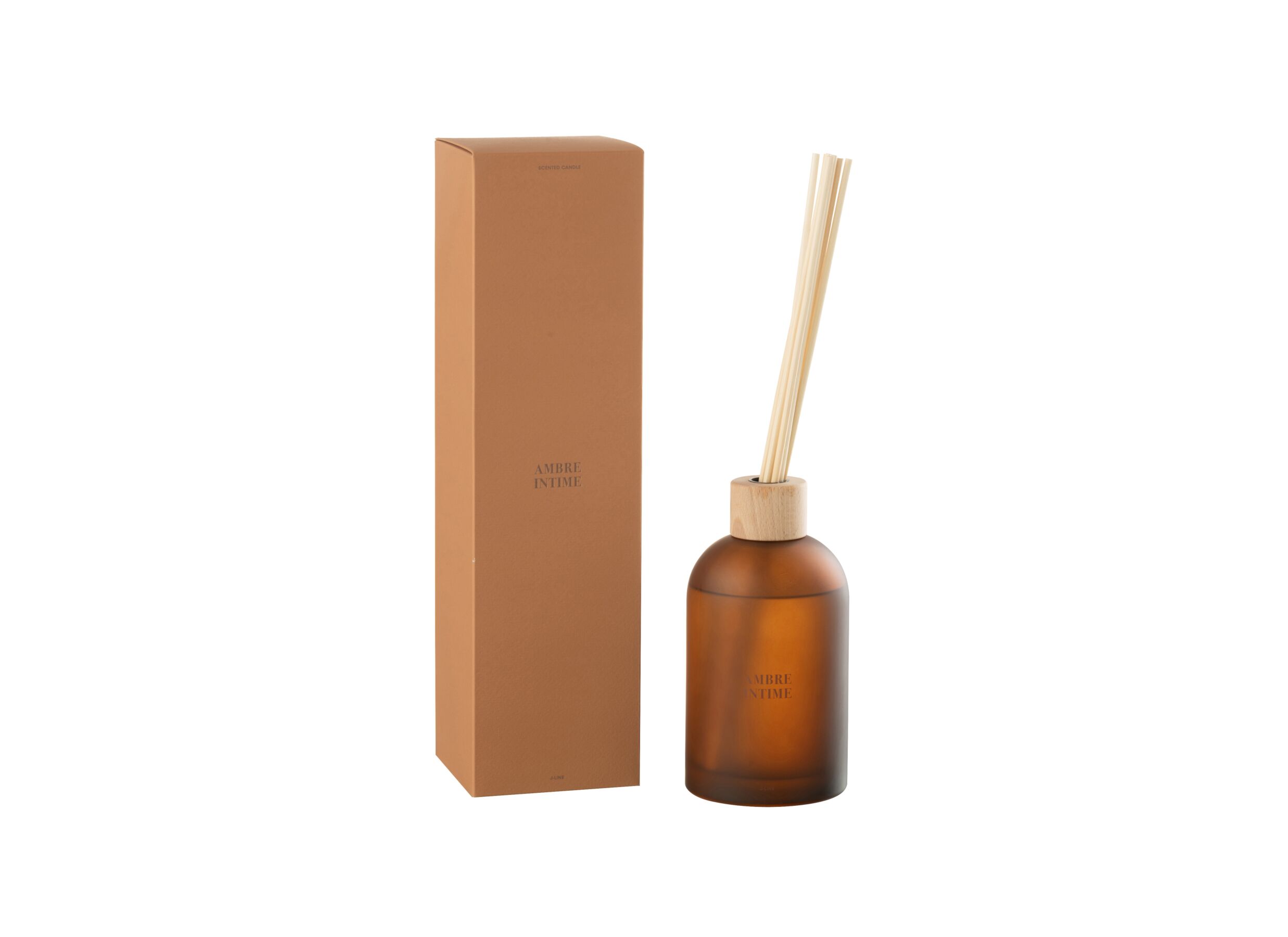 Plus Important - Bâtonnets parfumés Ambre Intime 550ml - verre - orange