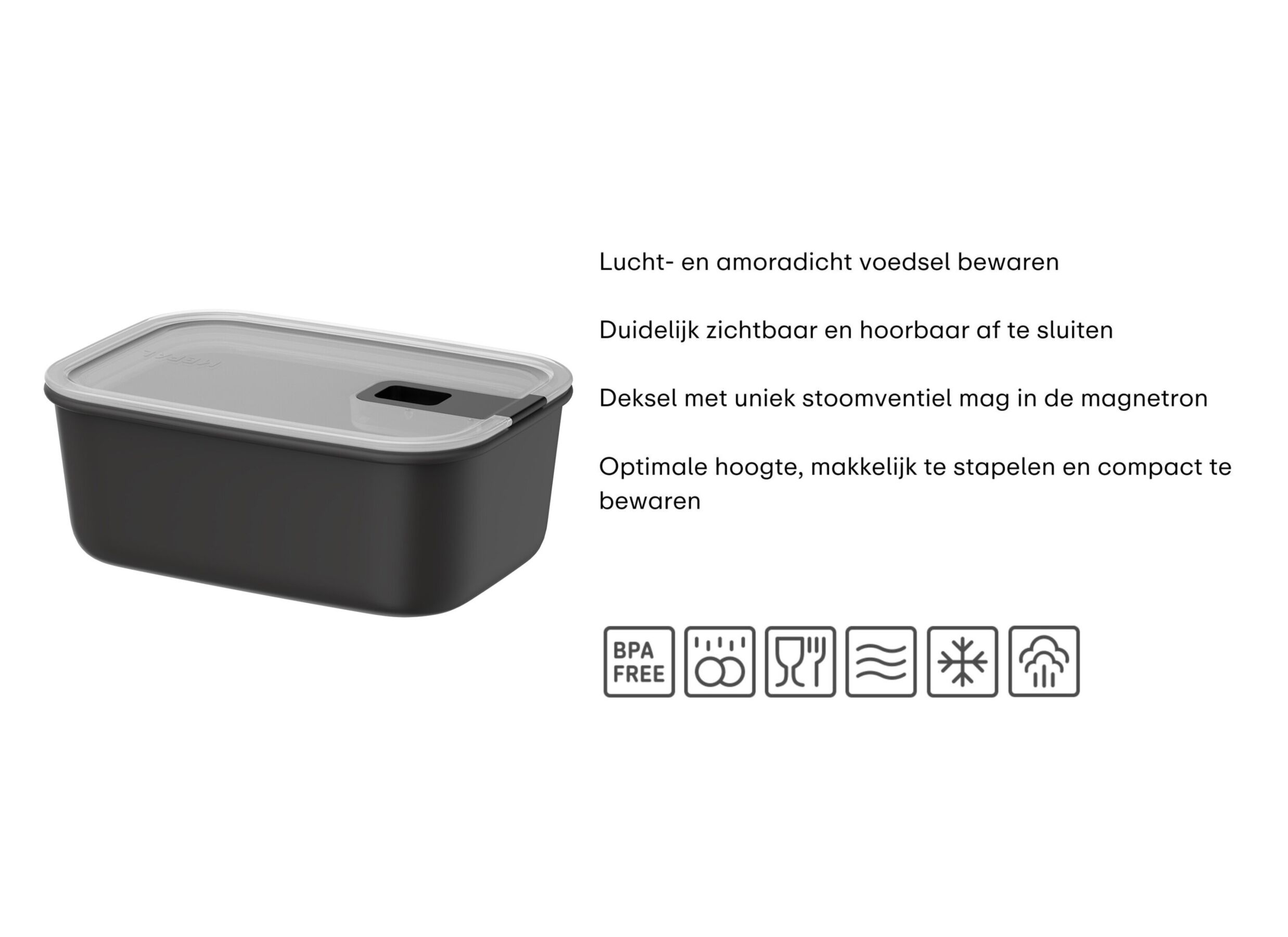 Opstelling - Bewaardoos Easyclip 1000ml Mepal