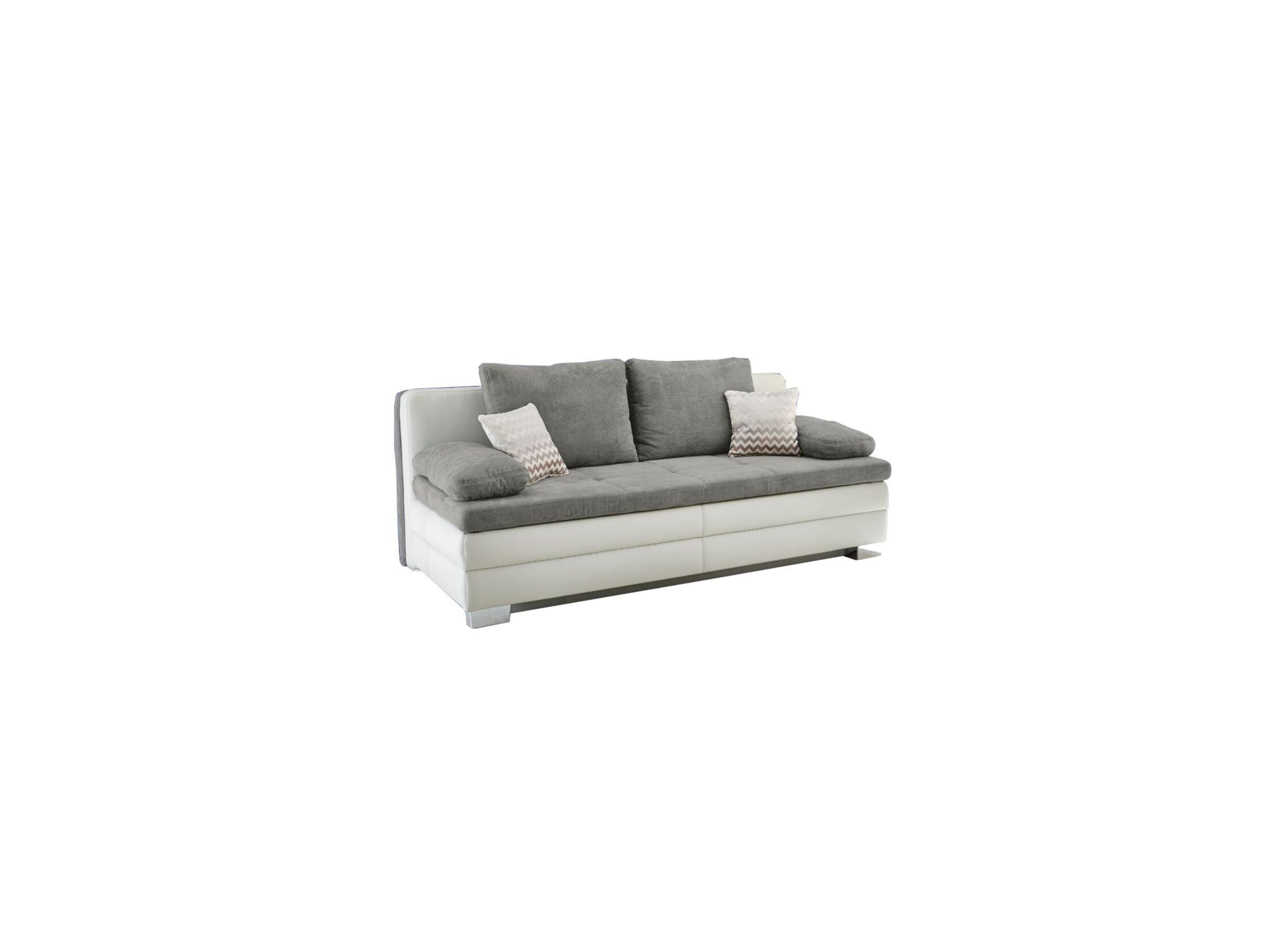 Zetelbed Lincoln 2 persoons - 203x102cm - stof & lederlook - beige & grijs