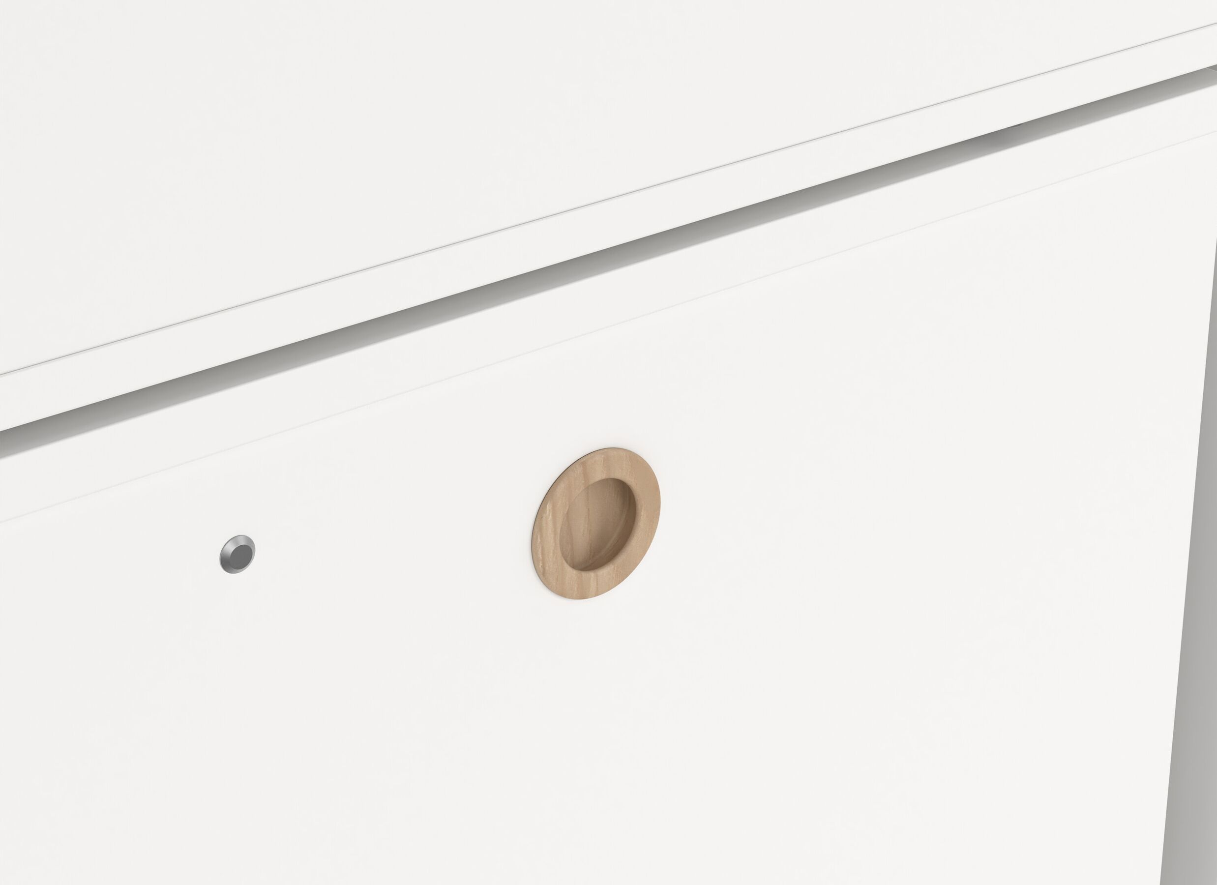 Detail - Lit mi-hauteur Lyon 90x200cm - décor - blanc & jackson hickory
