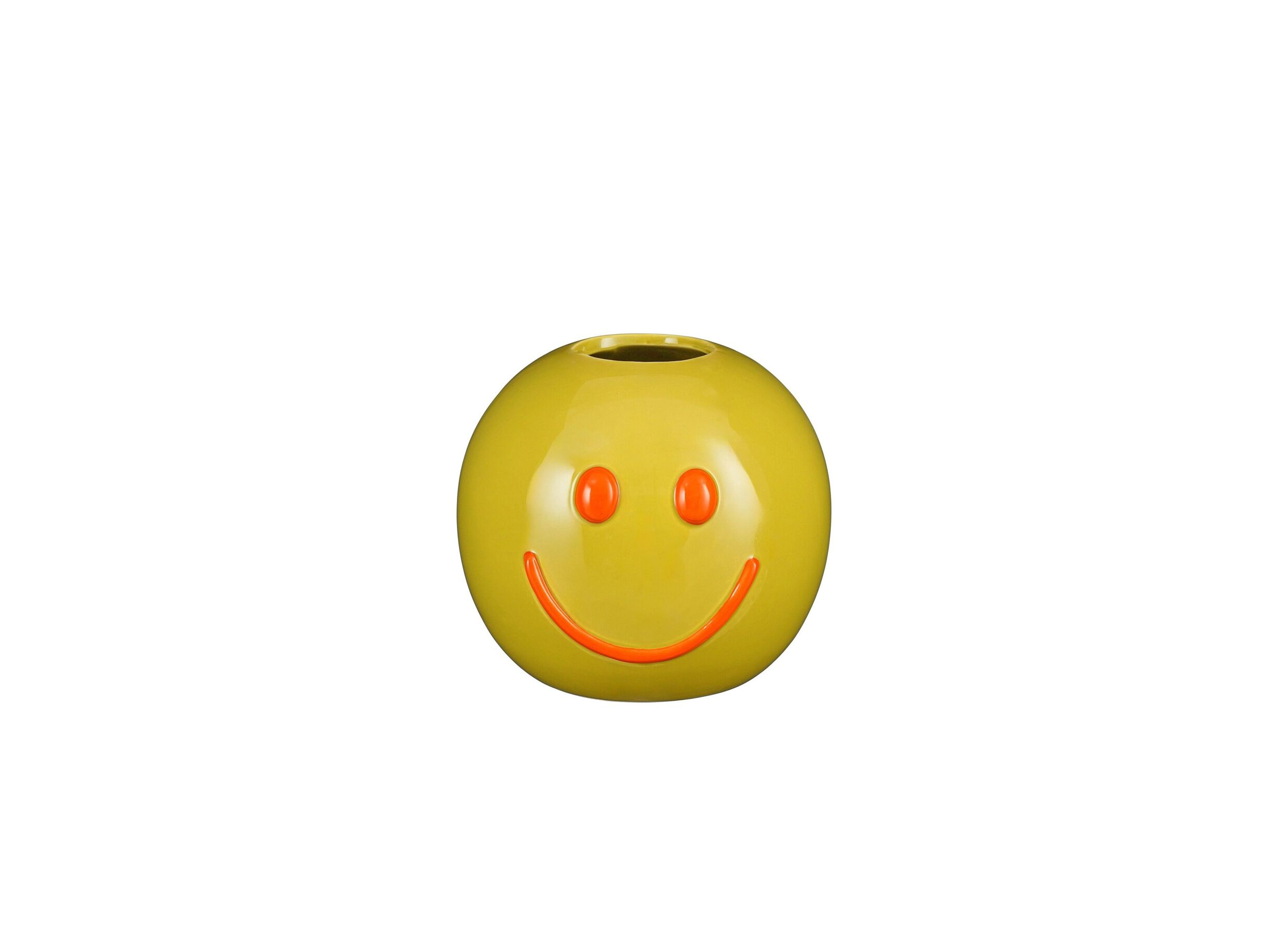 Plus Important - Vase Duke Smiley H16,5cm - dolomie - ocre
