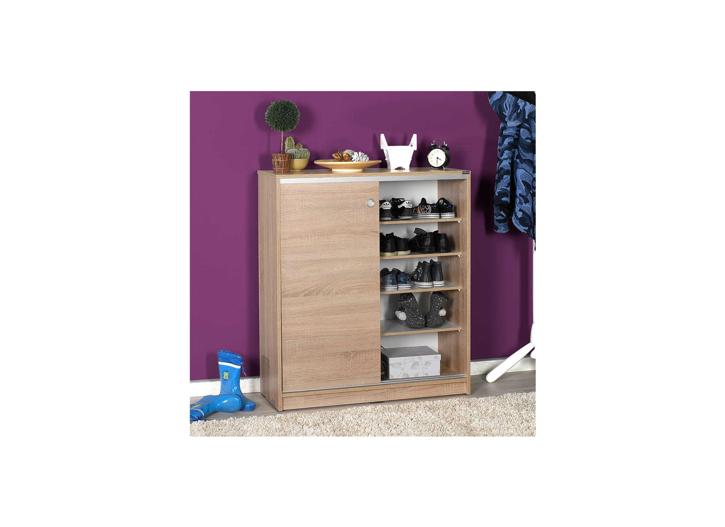 Schoenenkast Rotorua 91x37x105cm - melamine - sonoma