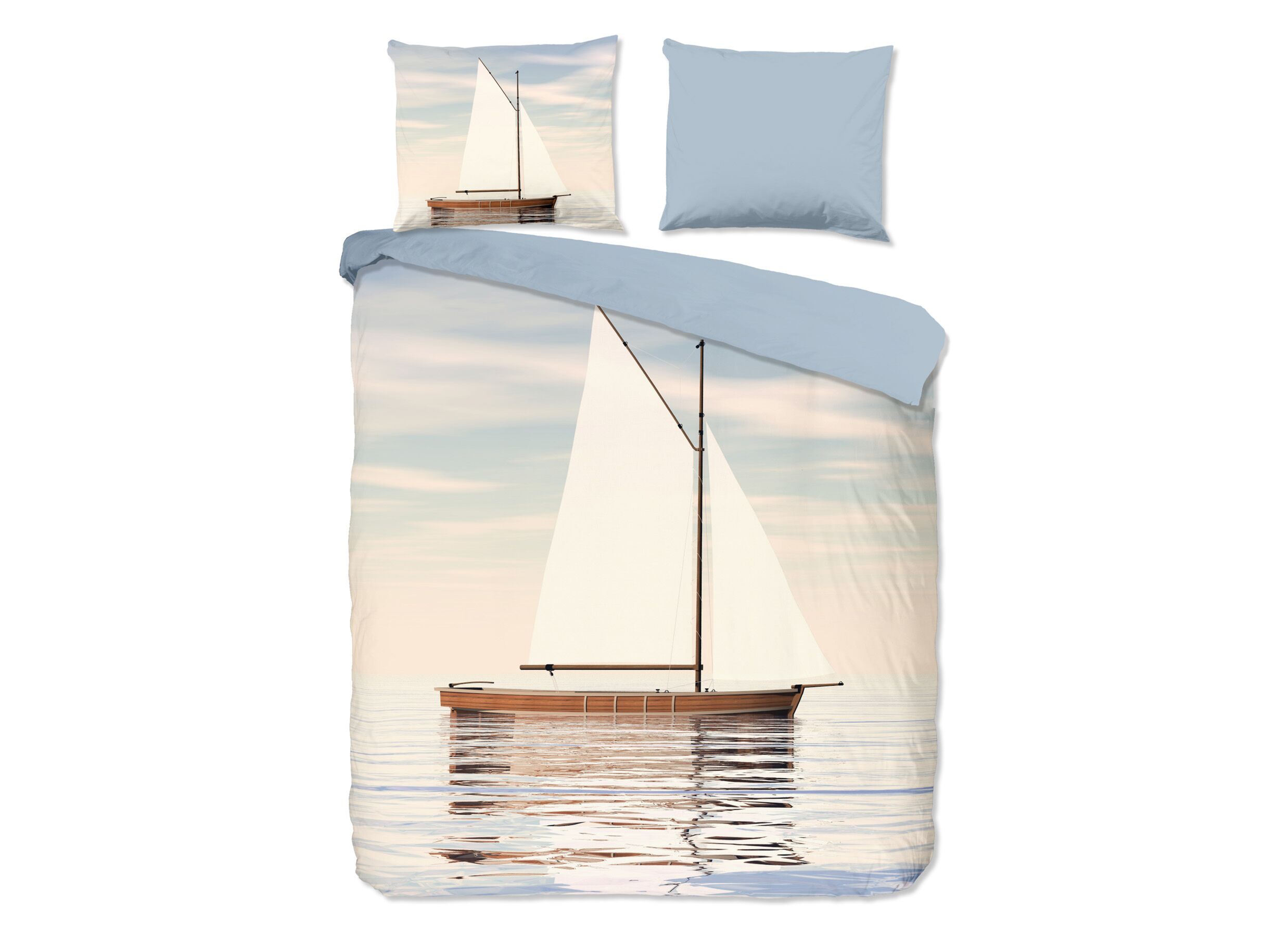 Dekbedovertrek Meri 200x220cm - katoen - blauw - Housse de couette Meri 200x220cm - cotton - bleu