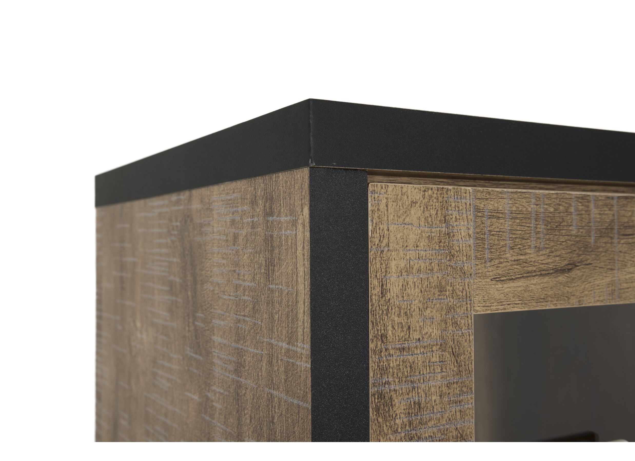 Vitrinekast Esther 110cm - decor - industrial oak