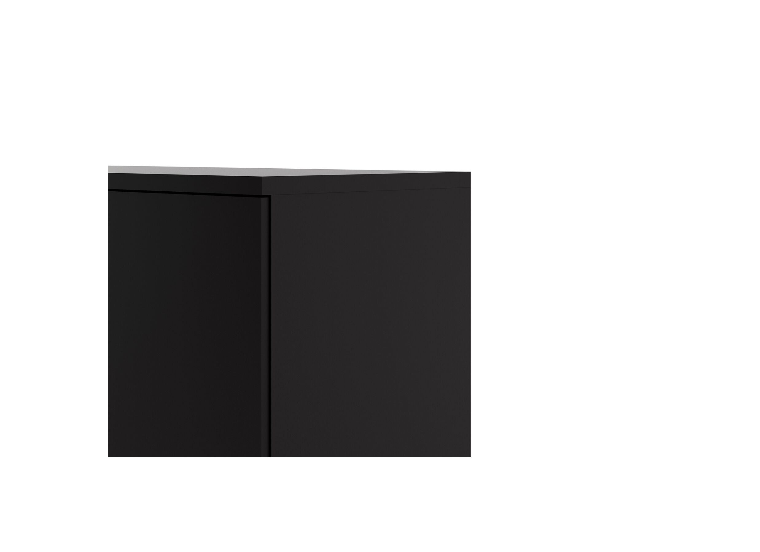 Buffet Roomers 176cm - panneau de particules - noir & noix
