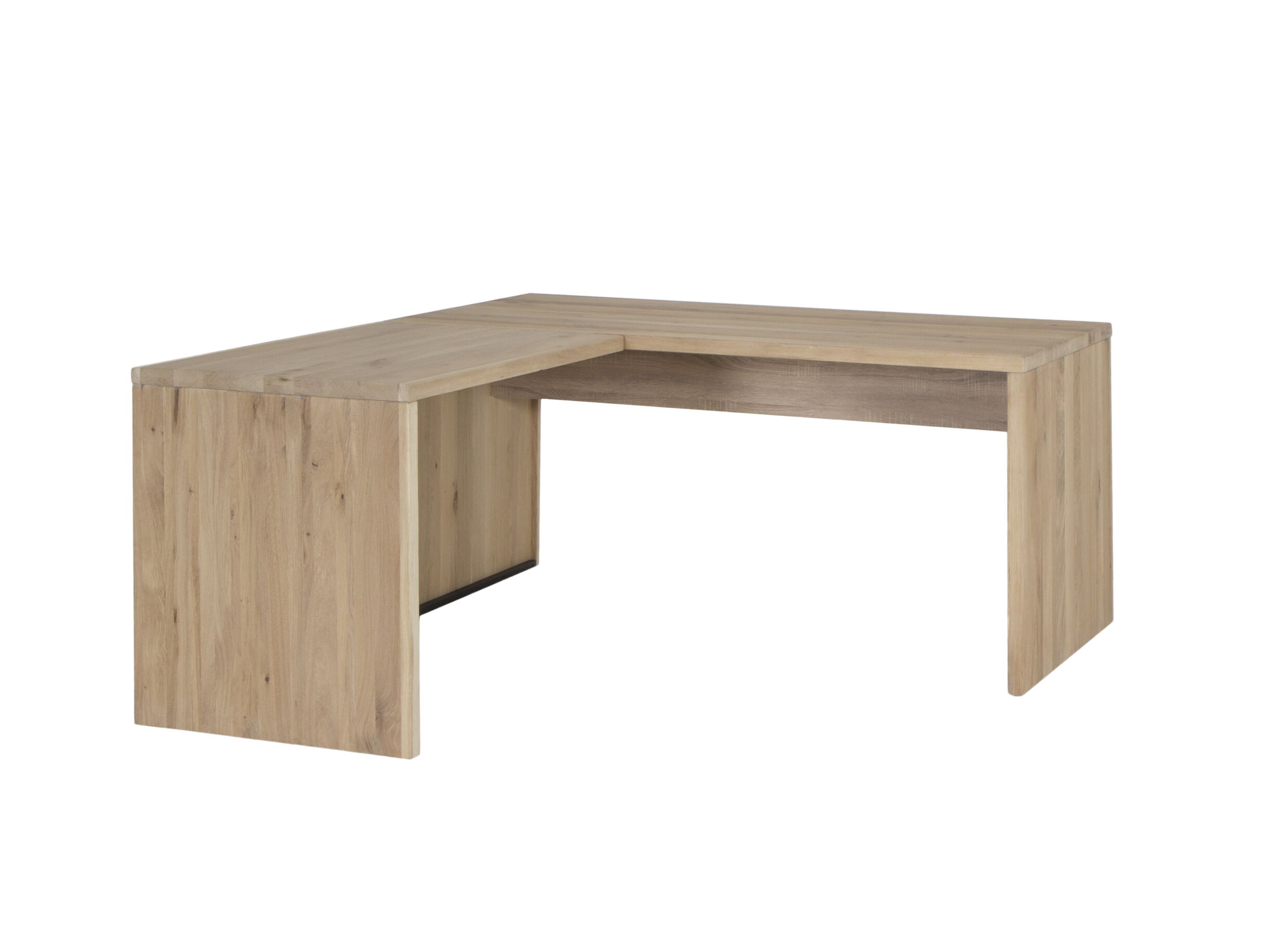 Bureau Yoda 160x80x76cm - chêne massif - naturel
