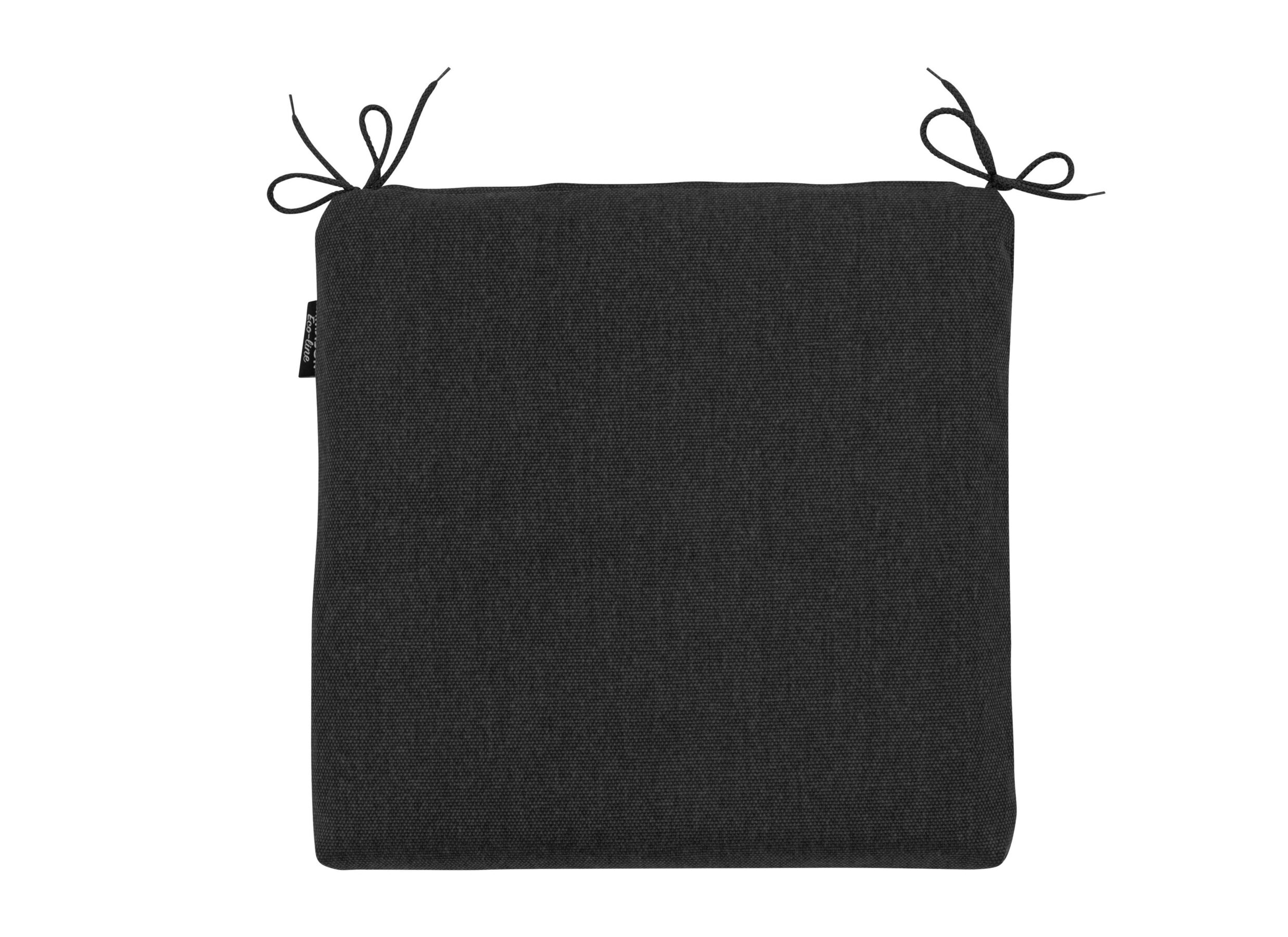 Aperçu - Coussin de chaise Eco Outdoor 40x40cm - polyester & coton - noir