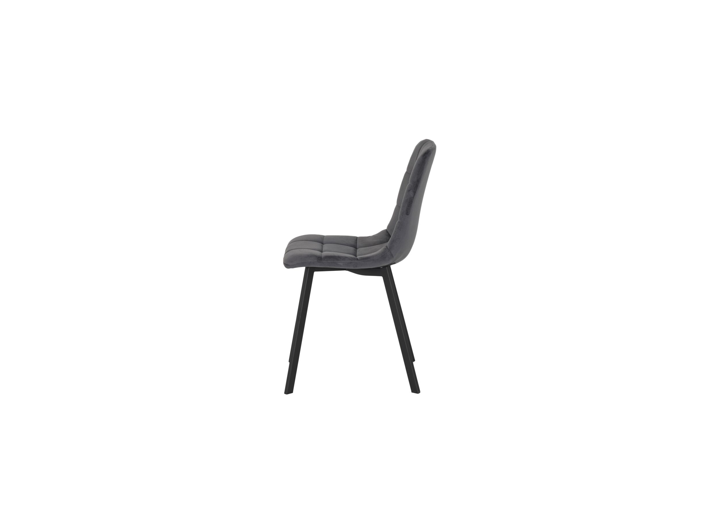 Overzichtsfoto - Stoel Runner 44x54x87cm - velvet - grijs