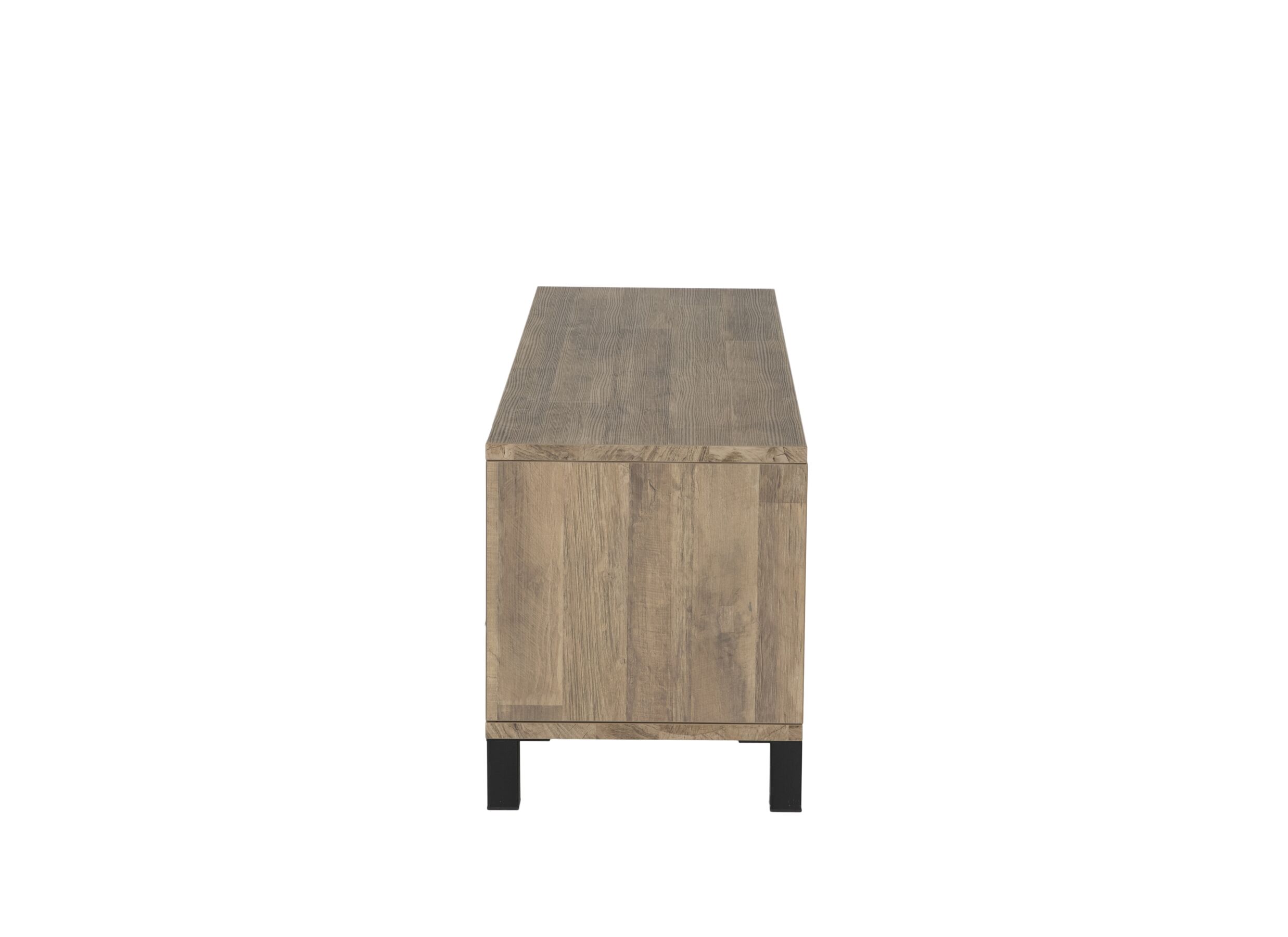 Overzichtsfoto - Tv-meubel 179cm - meubelplaat - old teak & matt black