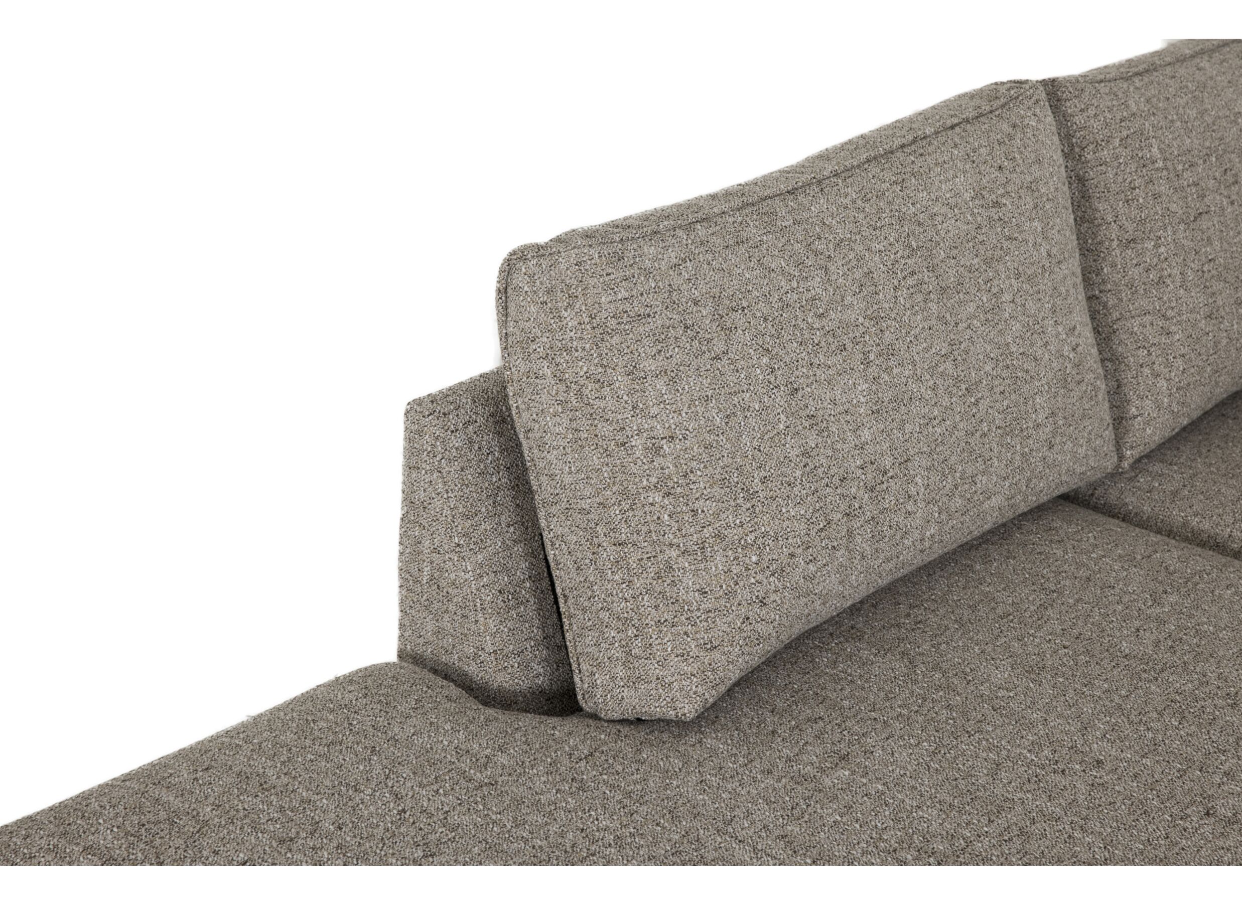 Canapé d'angle Lamar 257x223cm - tissu - brun clair