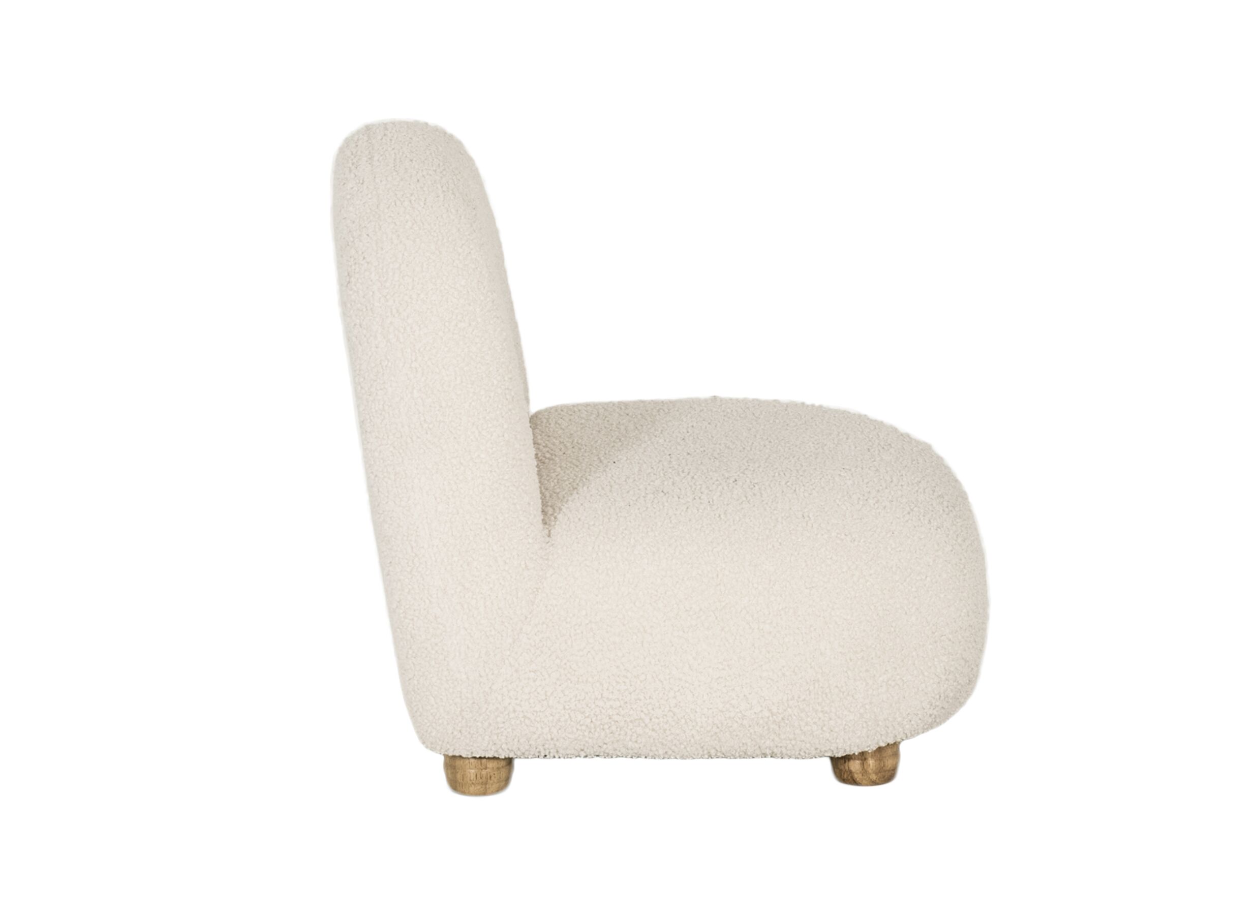 Aperçu - Fauteuil enfant Muffin 46x50x48cm - bouclé - blanc