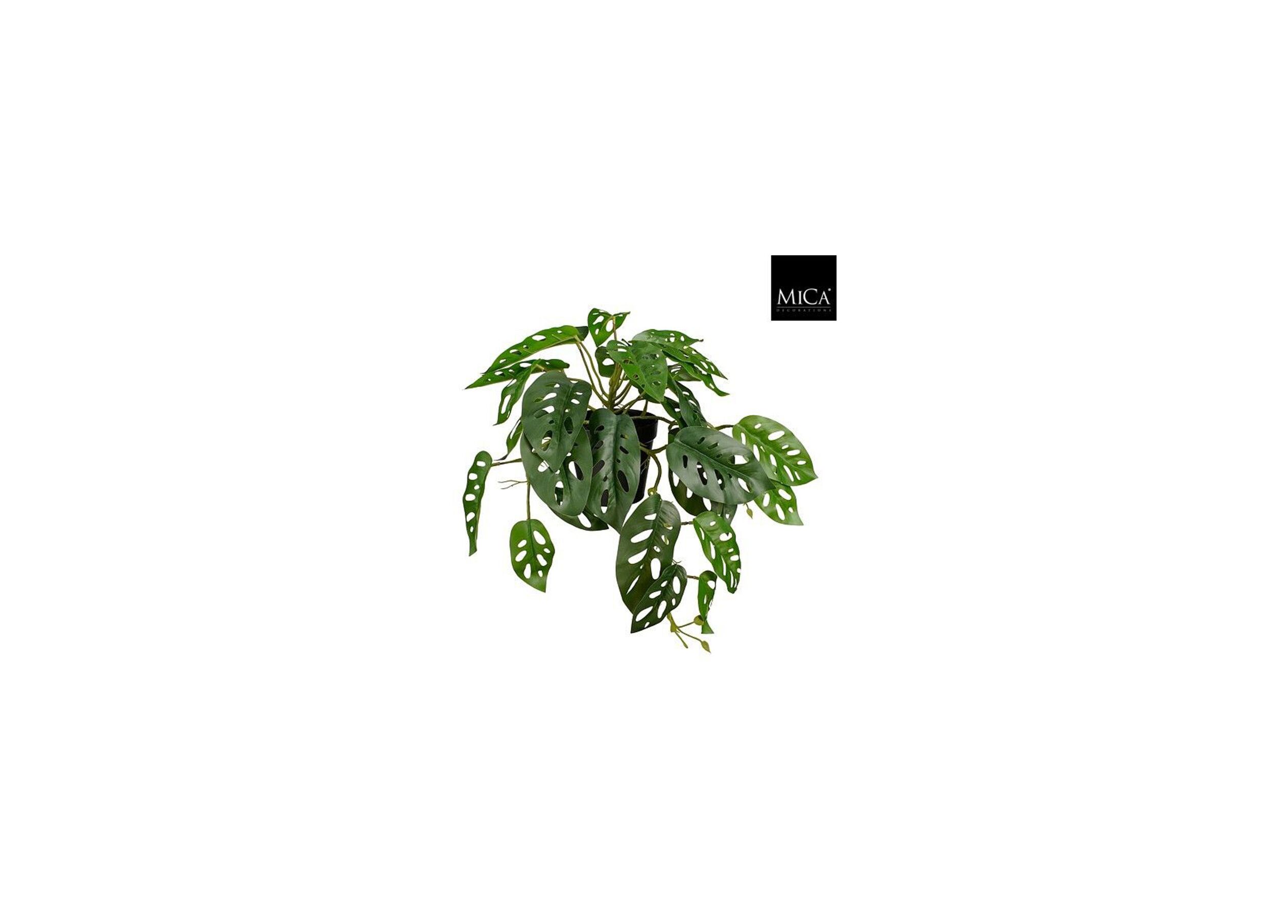 Hangende kunstplant Monstera H40cm kunststof groen - Plante artificielle suspendue Monstera H40cm plastique vert