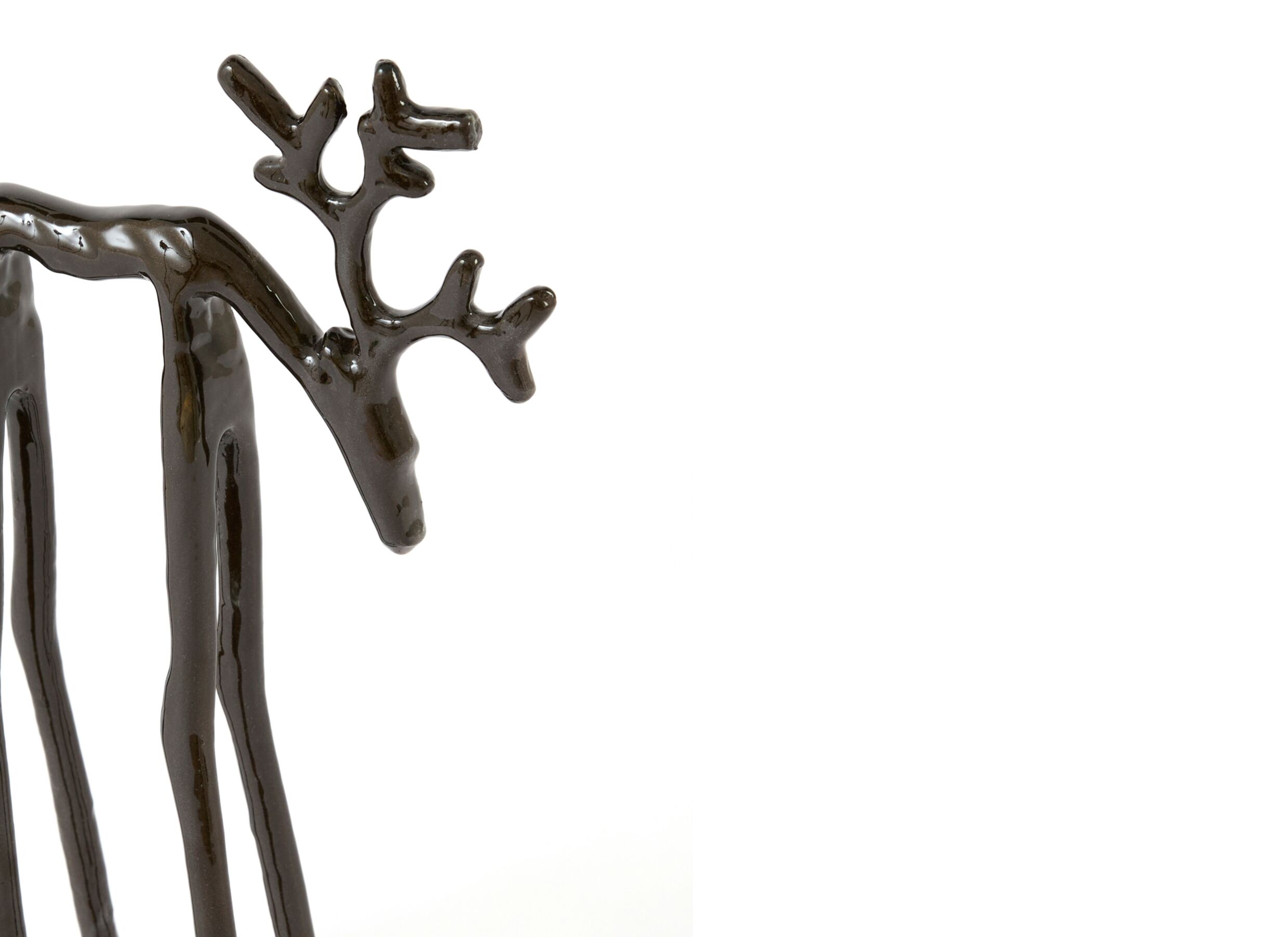 Detailfoto - Beeld Deer 15x6x25cm - metaal - brons