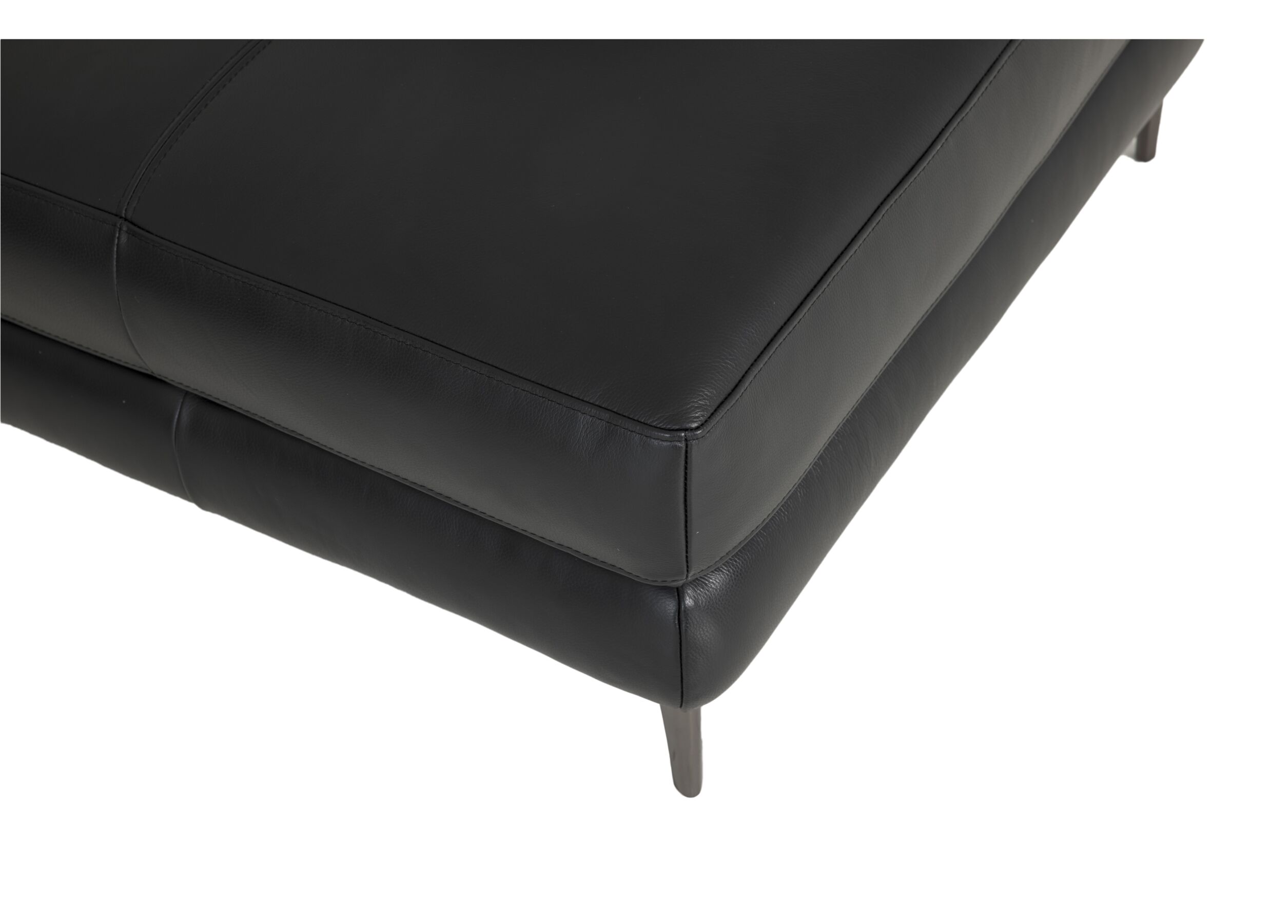 Hoeksalon After 295x232cm - leder - zwart met relax