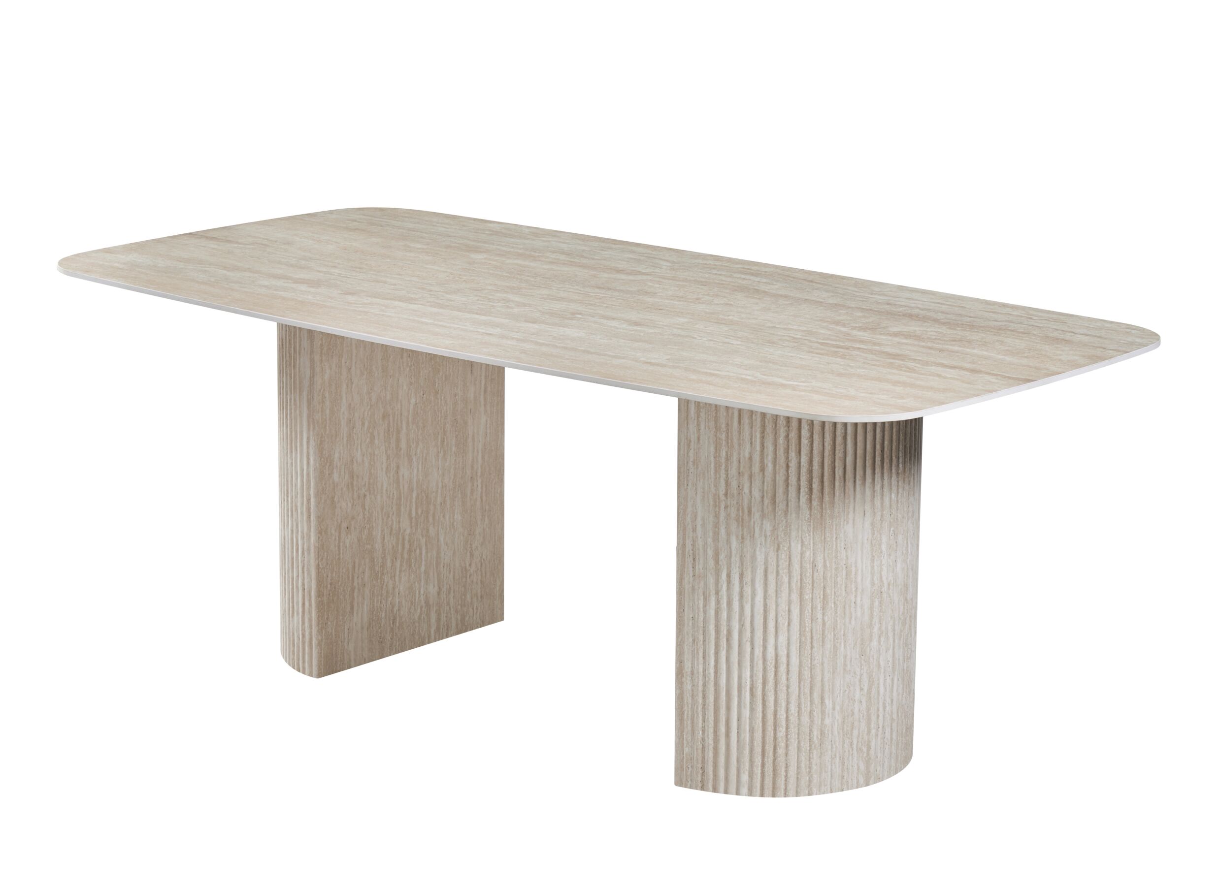 Overzichtsfoto - Tafel 200x100cm - keramiek - beige travertin look