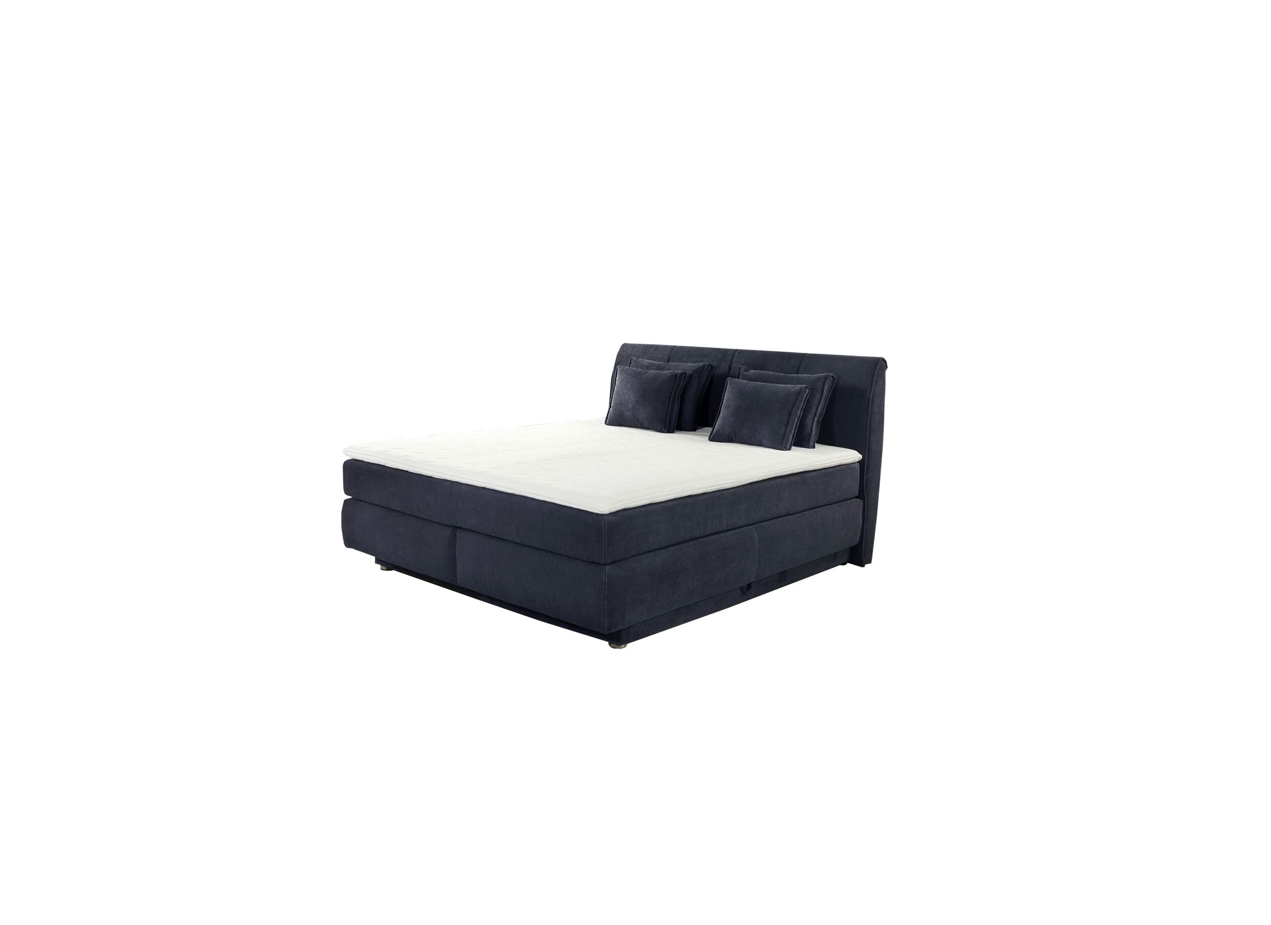 Plus Important - Boxspring Carla Max 180x200cm avec rangement tissu bleu micro