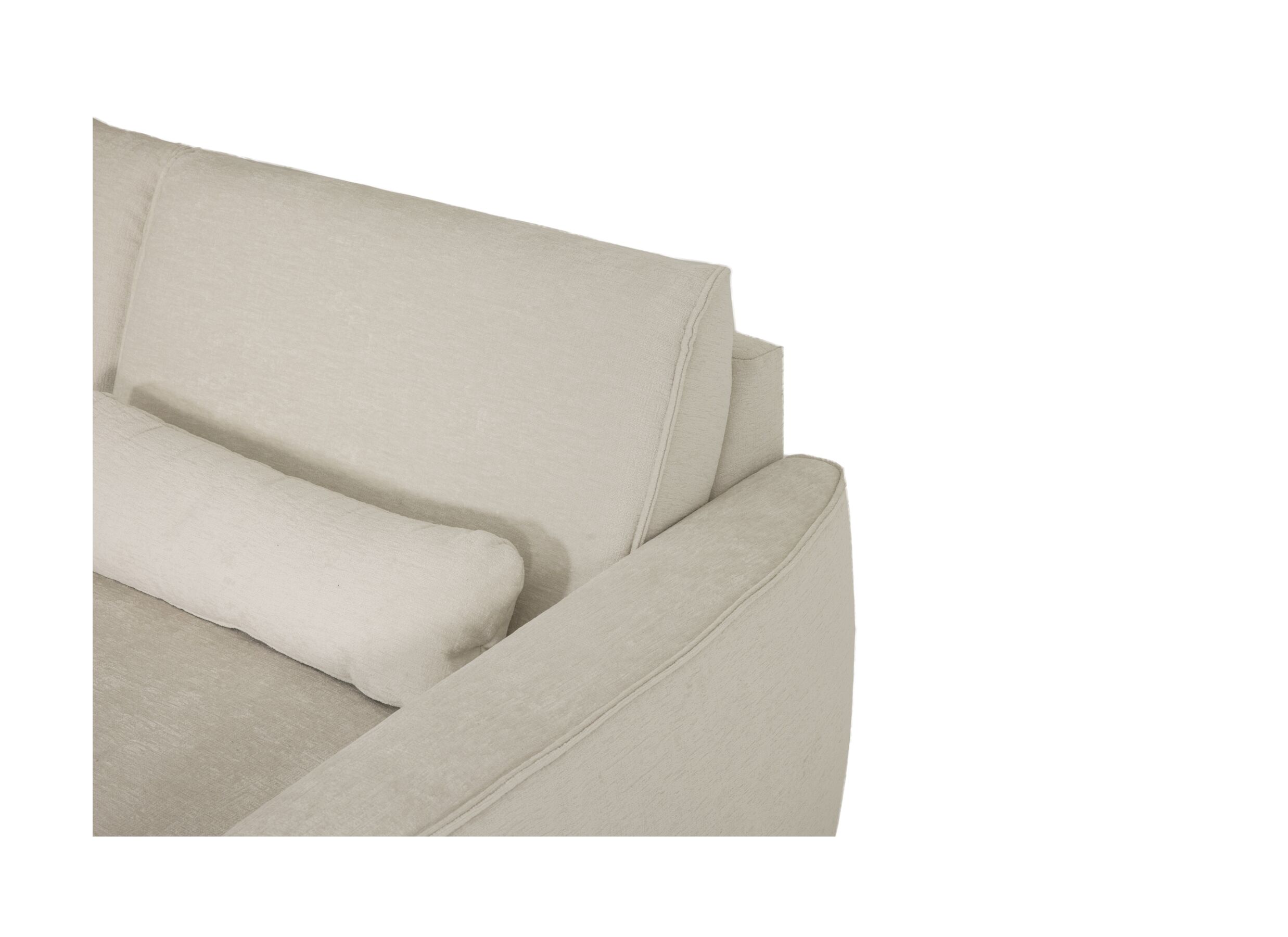 Detail - Canapé d'angle Filia 348x248cm - tissu - naturel avec réglage de la profondeur du siège