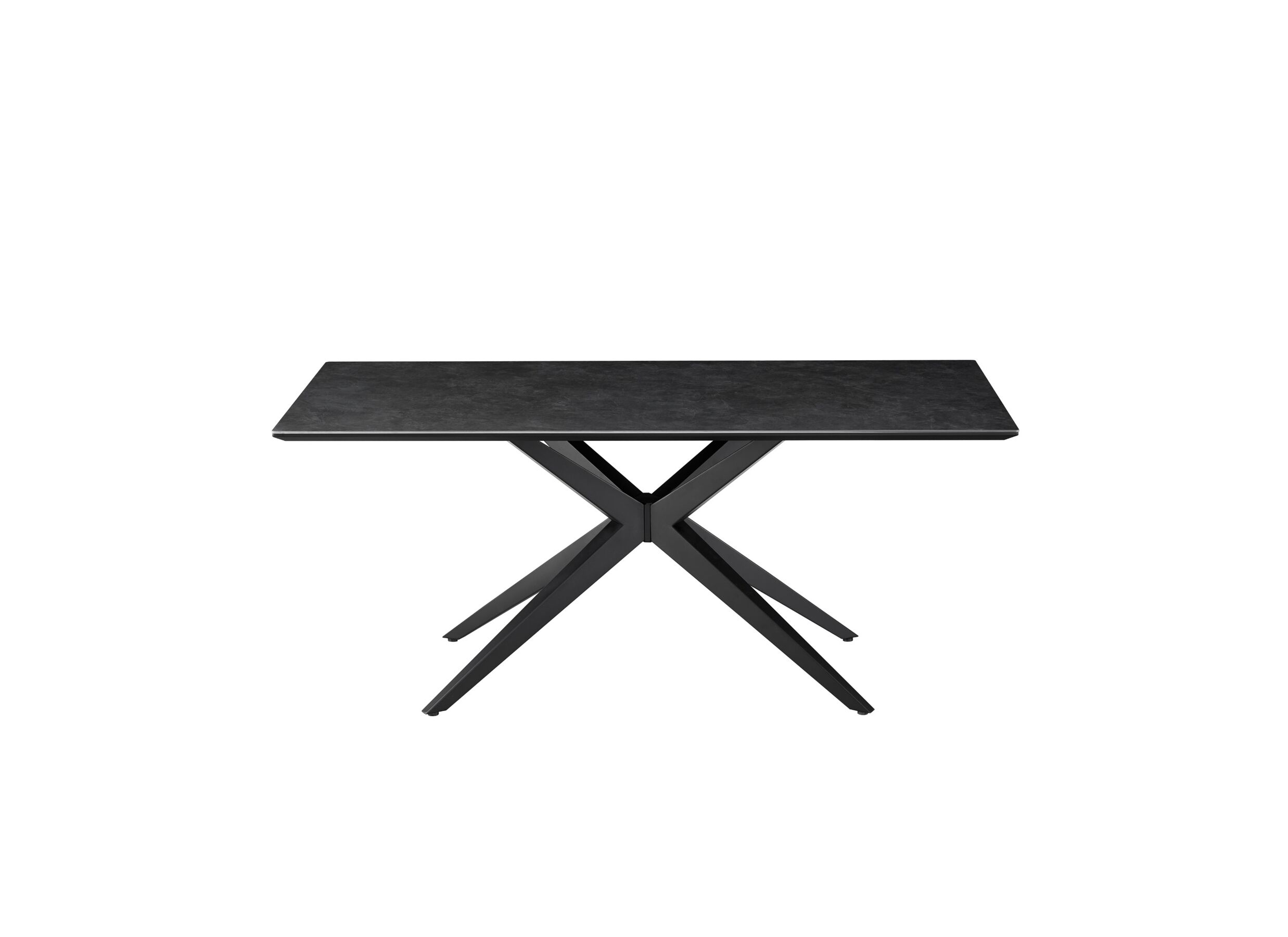 Overzichtsfoto - Tafel Sapphire 180x90cm - MDF & metaal - donkergrijs