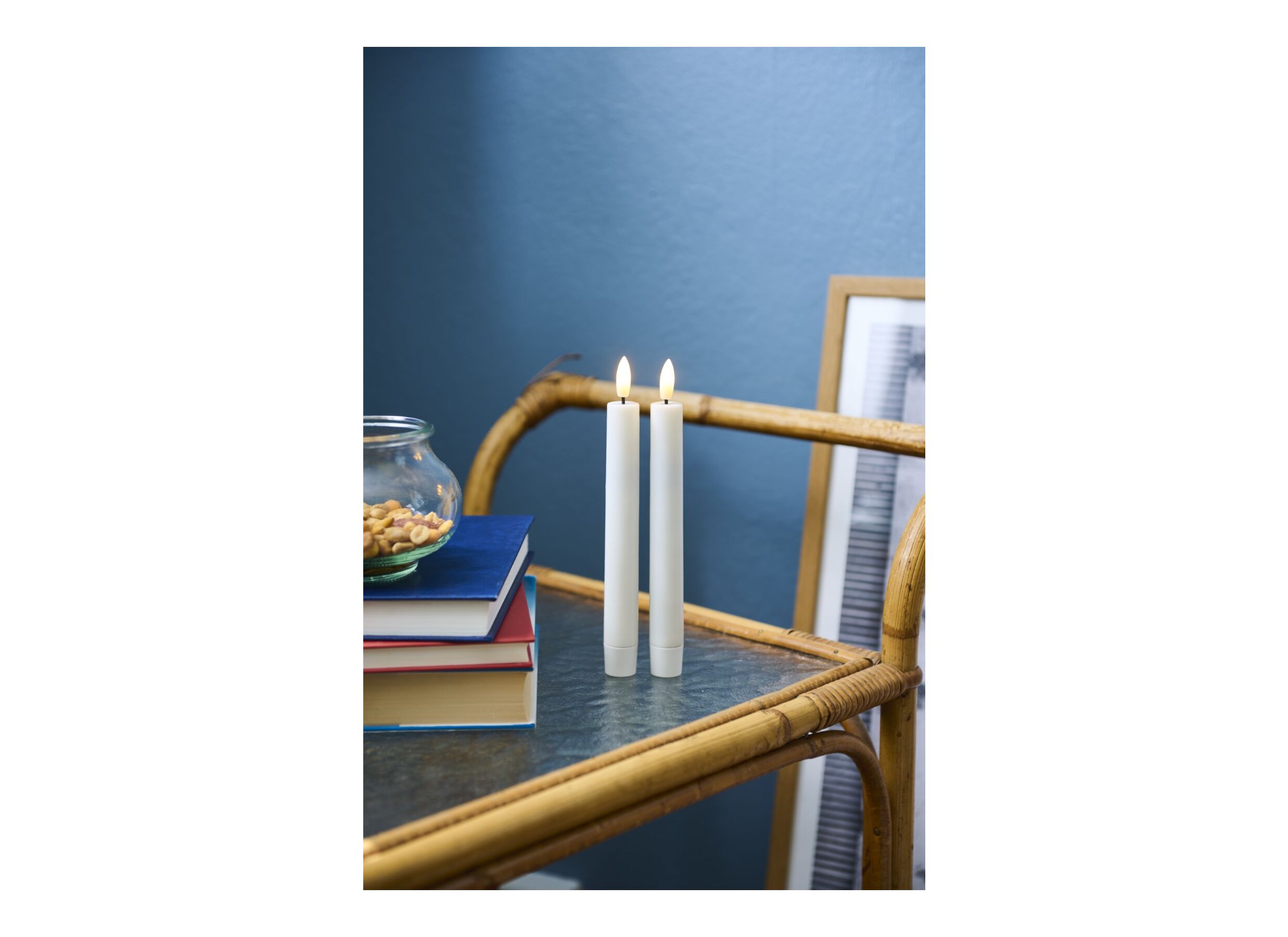 Foto ambiance - Bougie à LED Sille Rechargeable blanc lot de 2