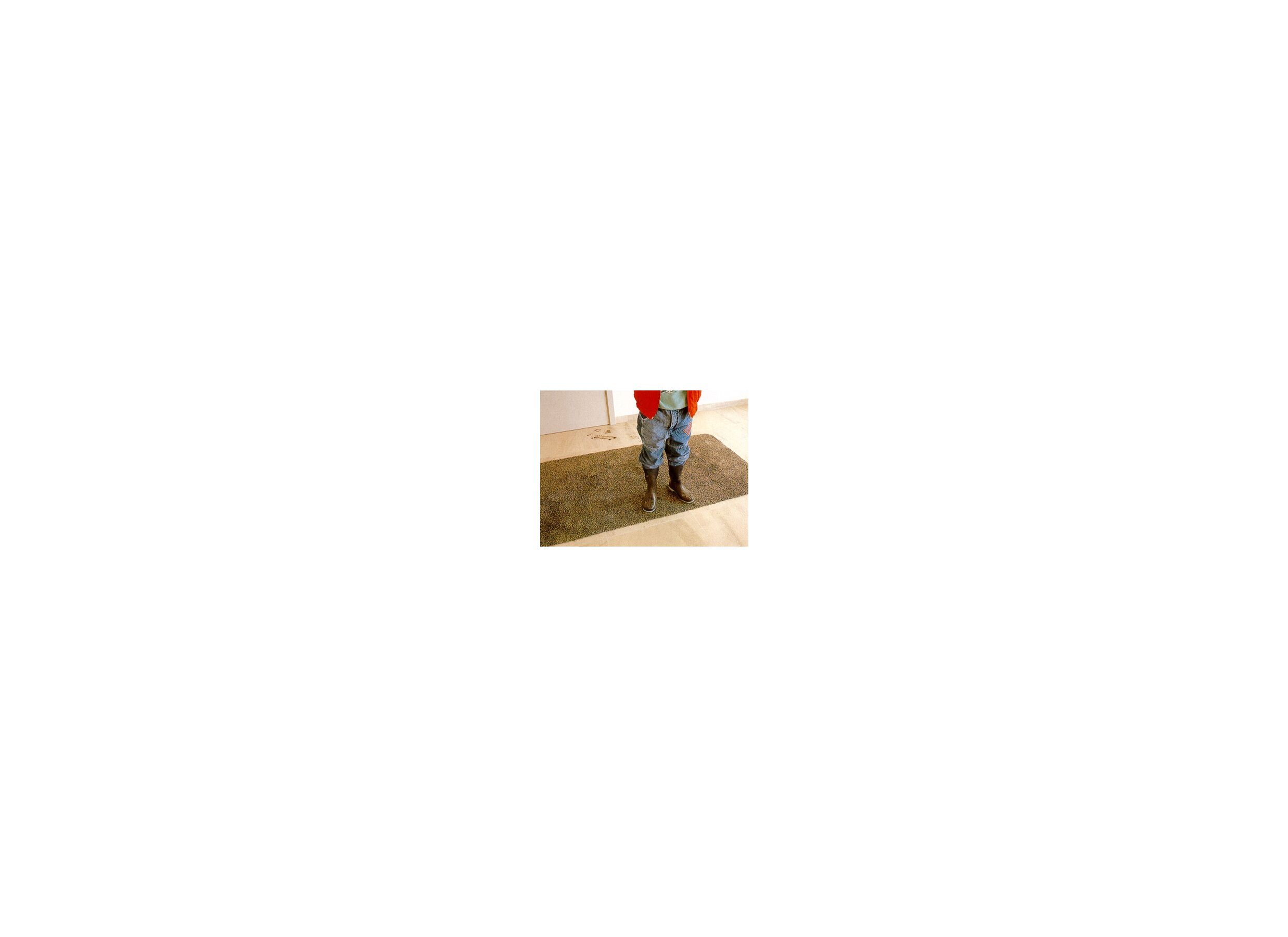 Sfeerfoto - Deurmat Absorb 65x45cm katoen beige bruin